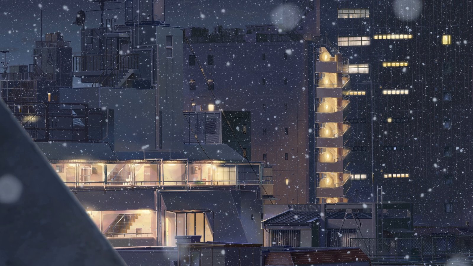 gray concrete building illustration Makoto Shinkai Kimi no Na Wa 2k 4k