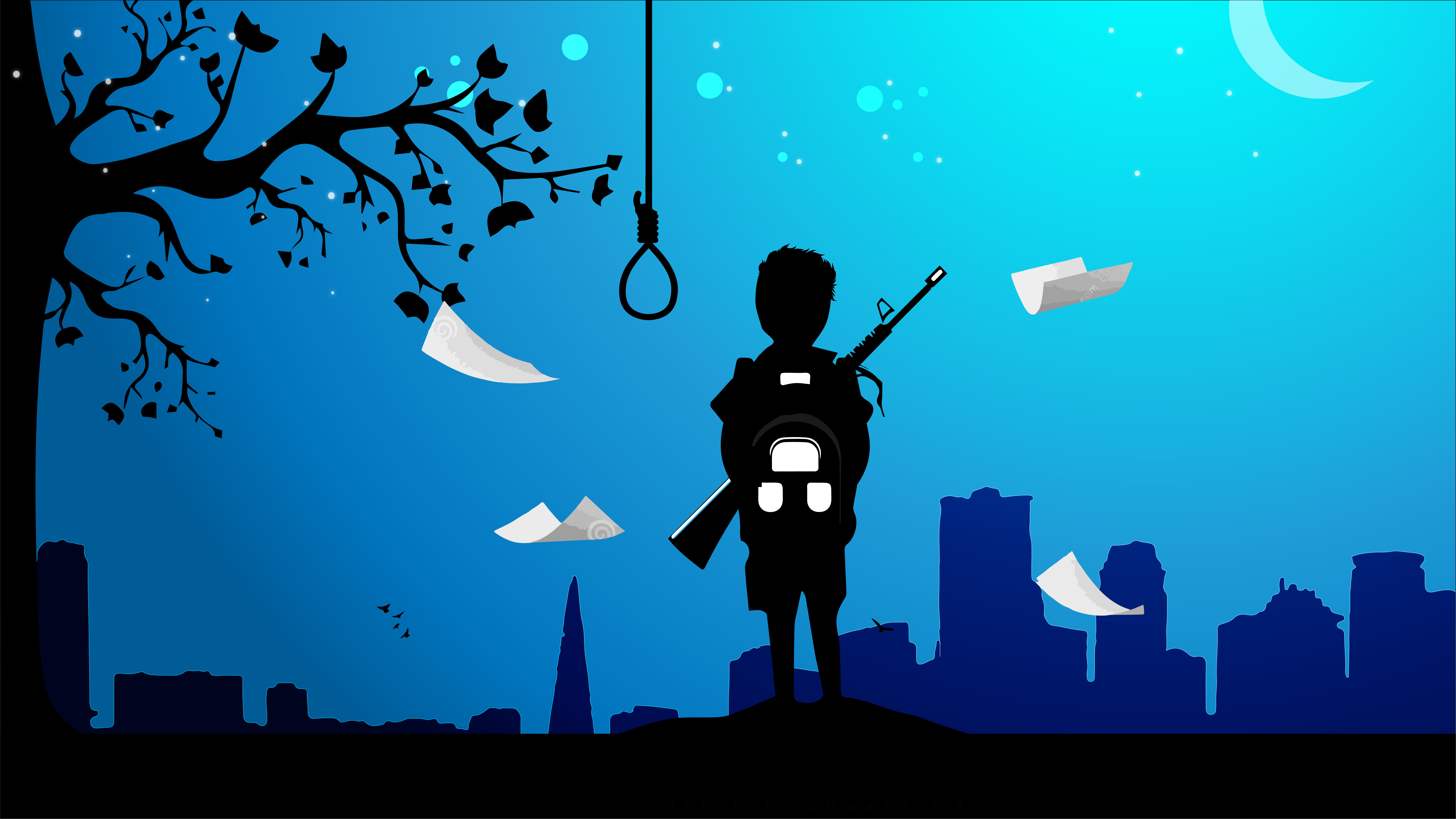 Juvenile Minimal Minor silhouette sky nature architecture 2k 4k 5k 8k