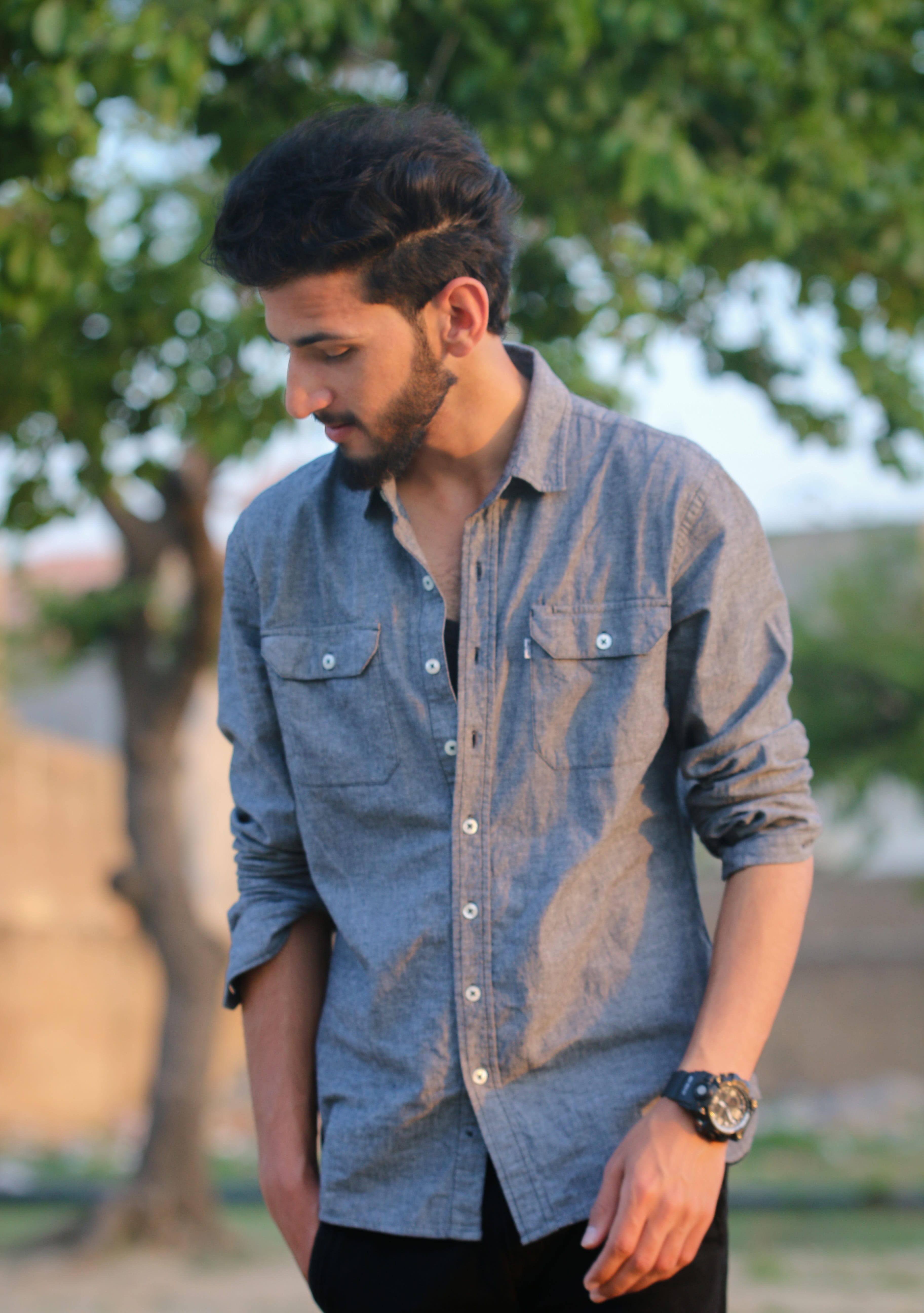 outdoors man adult portrait leisure nature young stylish boy 2k 4k