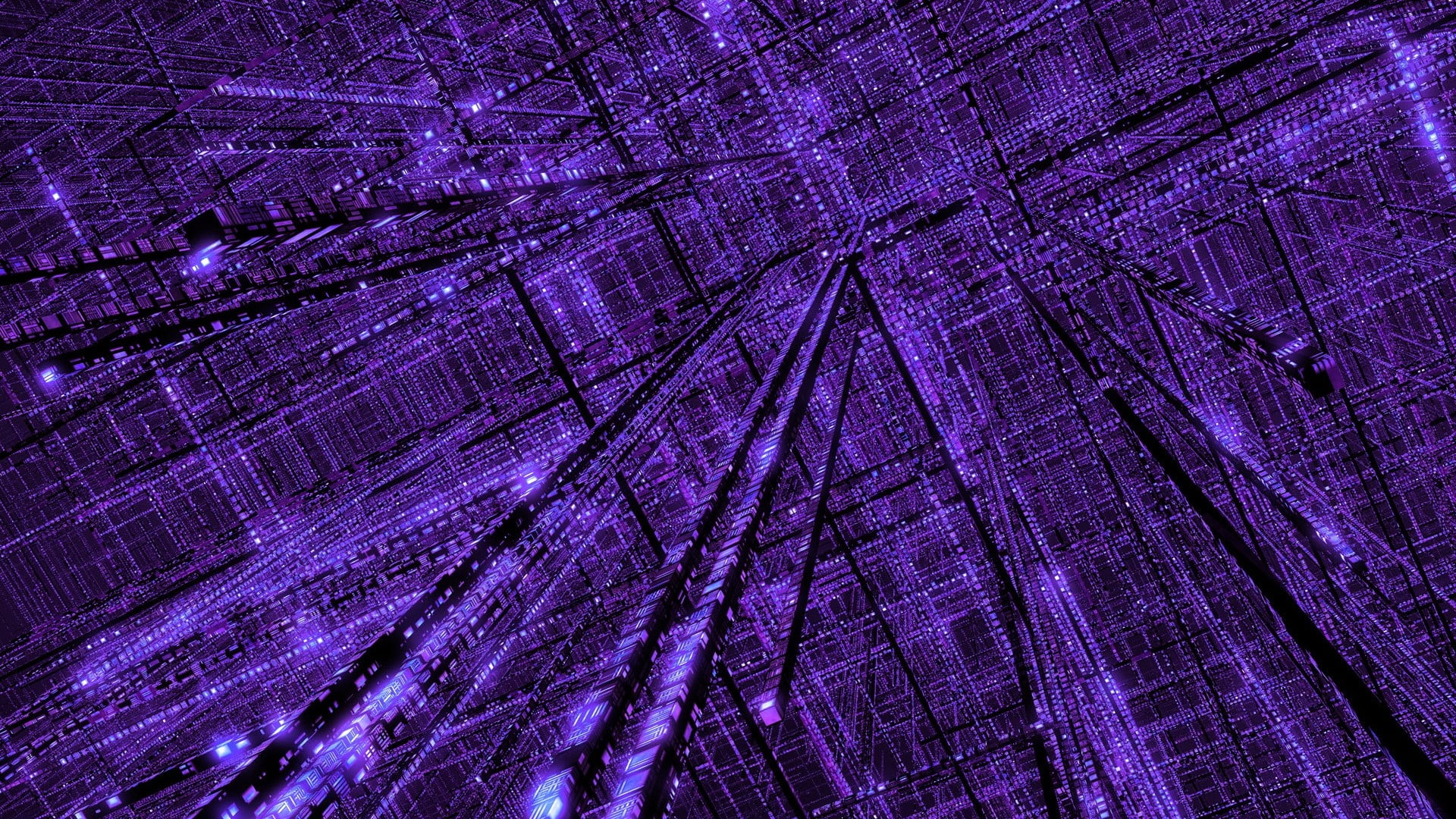 purple lines lights grid abstract glowing Digital Blasphemy 2k