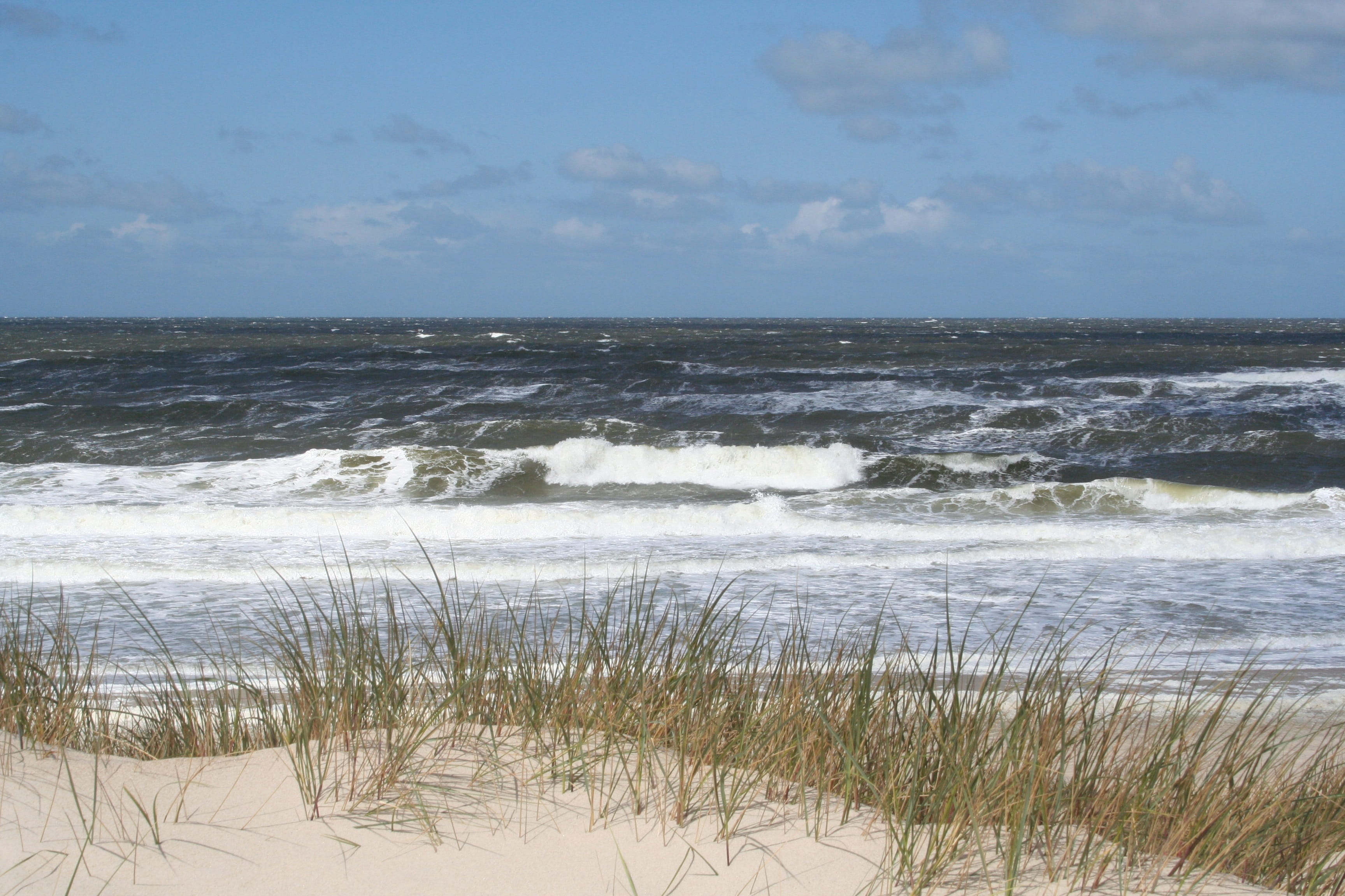 sylt beach north sea sand landscape water coast sky 2k