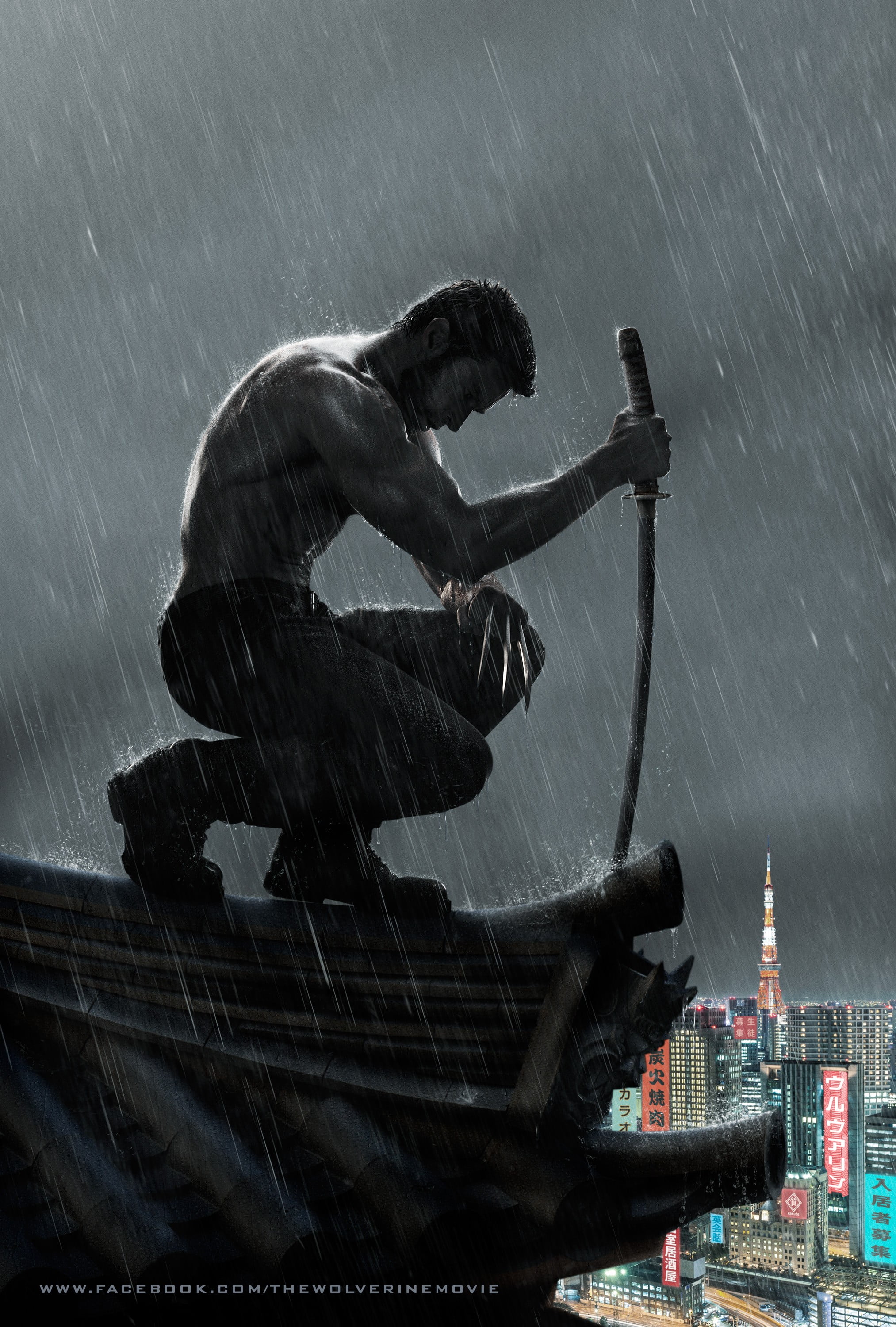 The Wolverine movie poster sword water architecture nautical vessel 2k