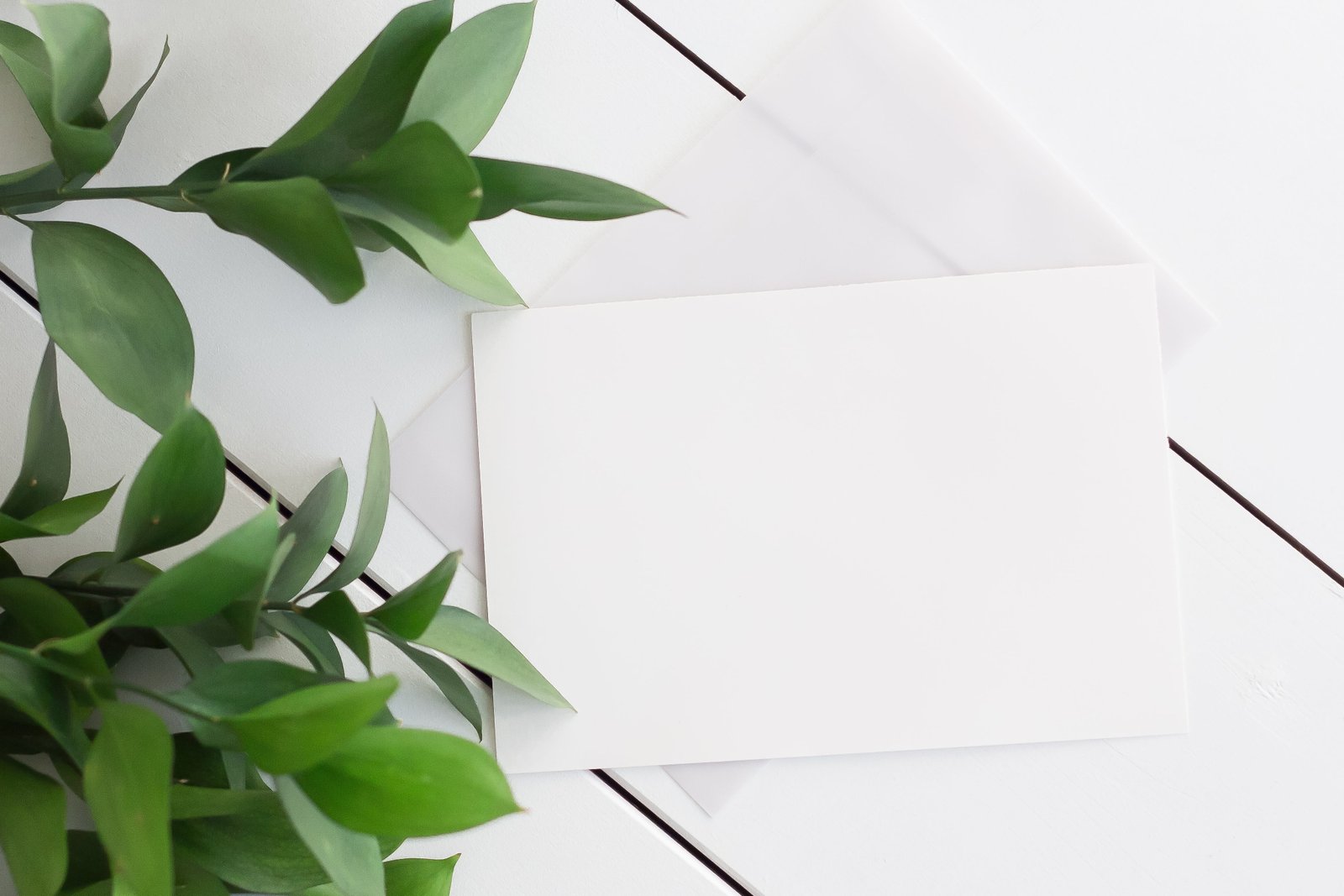 white envelope background leaves wood card letter 2k 4k
