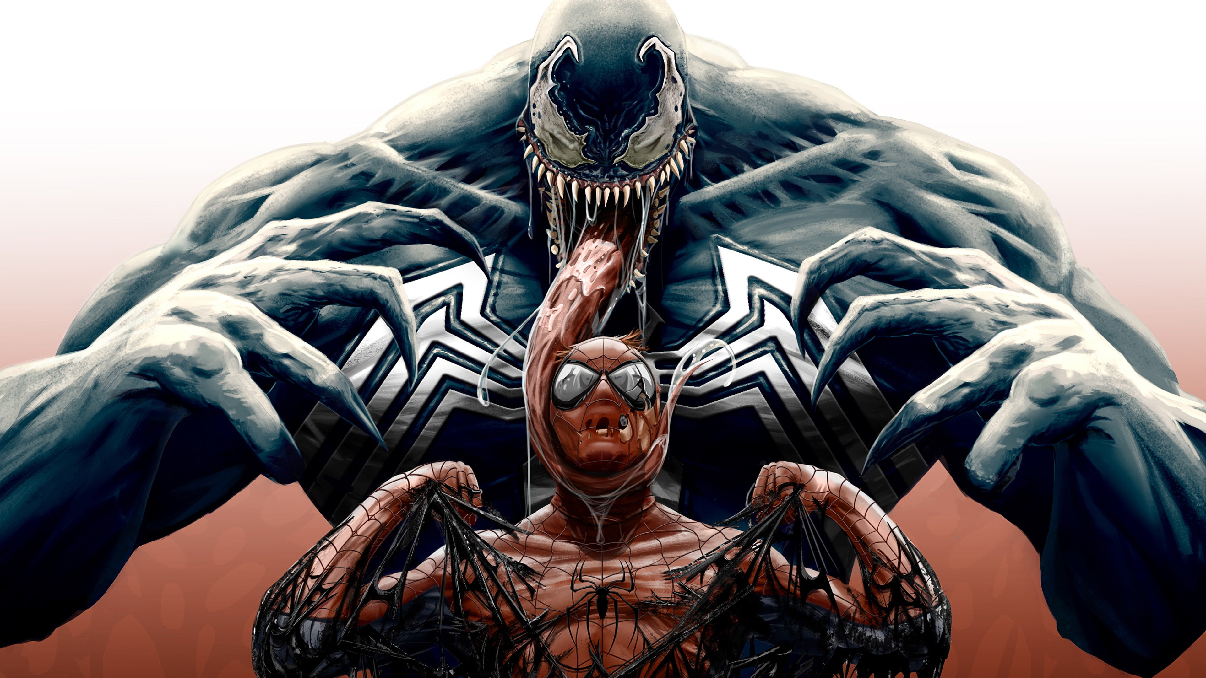 artwork spider man venom 2k 4k