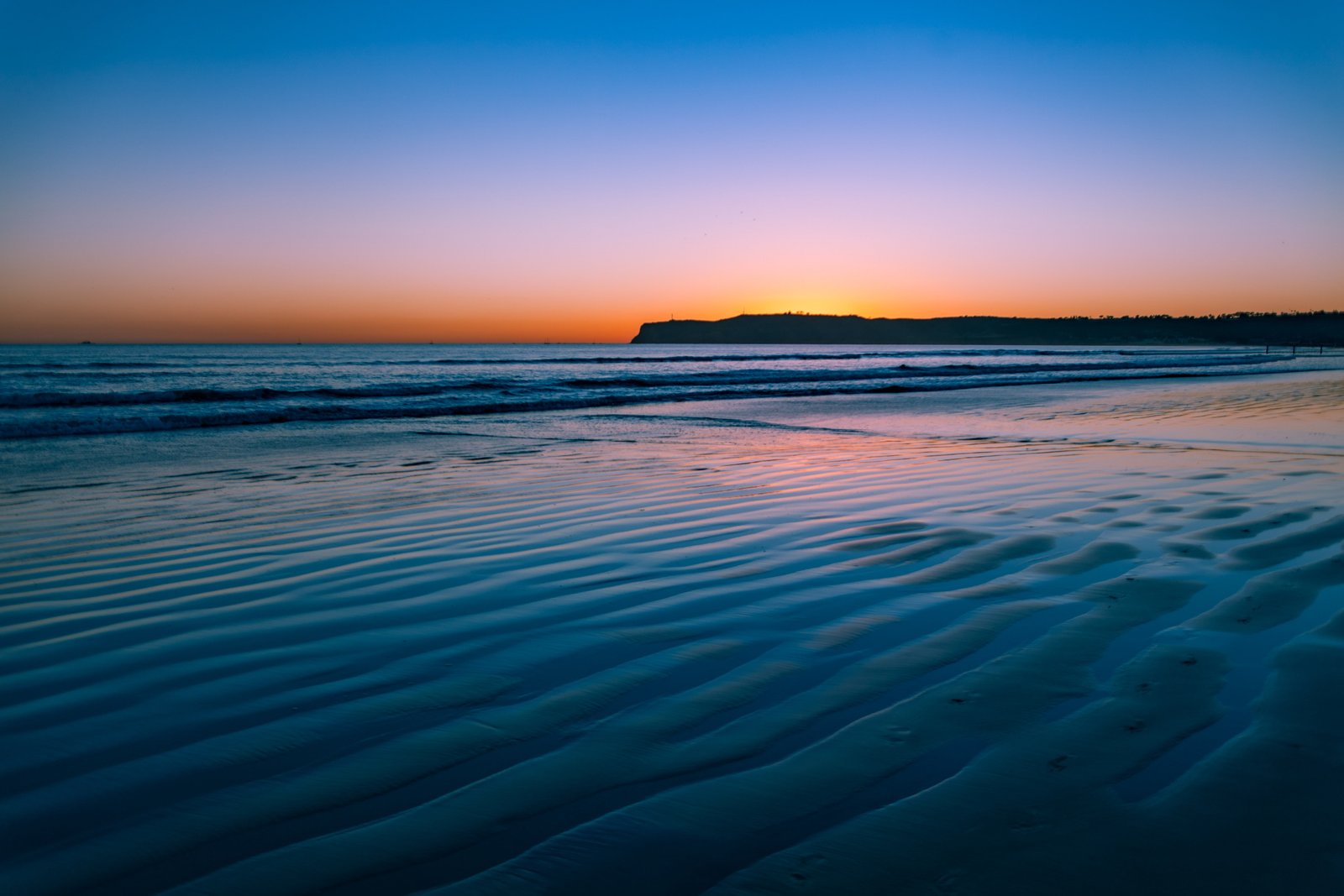 blue ocean nature water beach sand sunset sky scenics 2k 4k 5k
