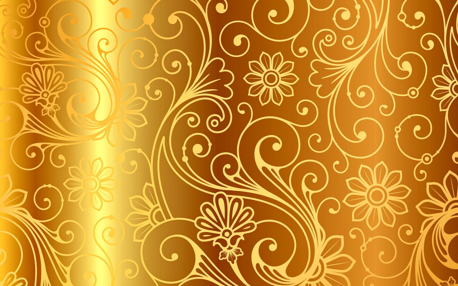 brown wallpaper background gold pattern vector golden ornament 2k 4k