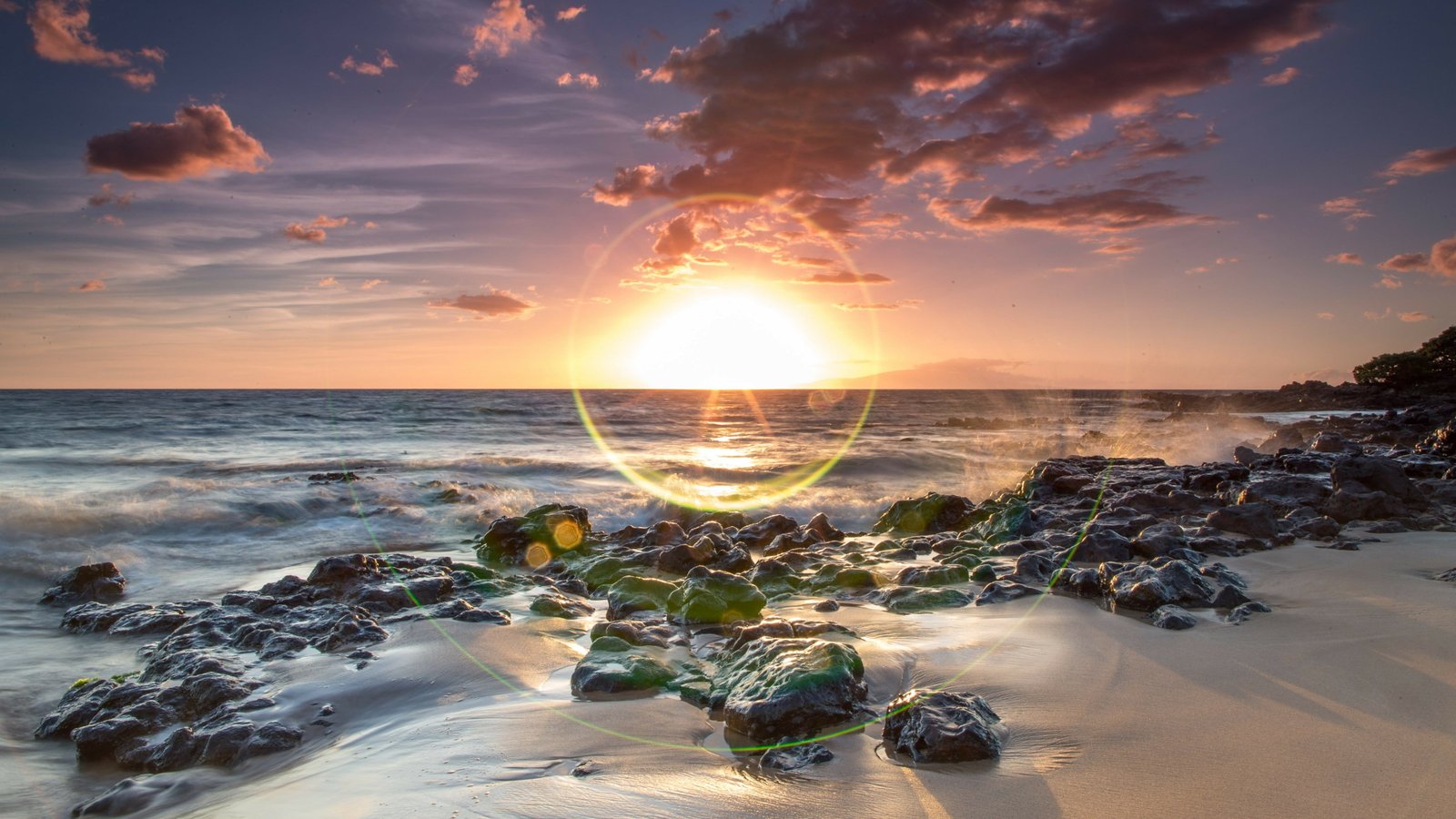 coast sun sunshine sunray rays seashore beach cloud 2k 4k