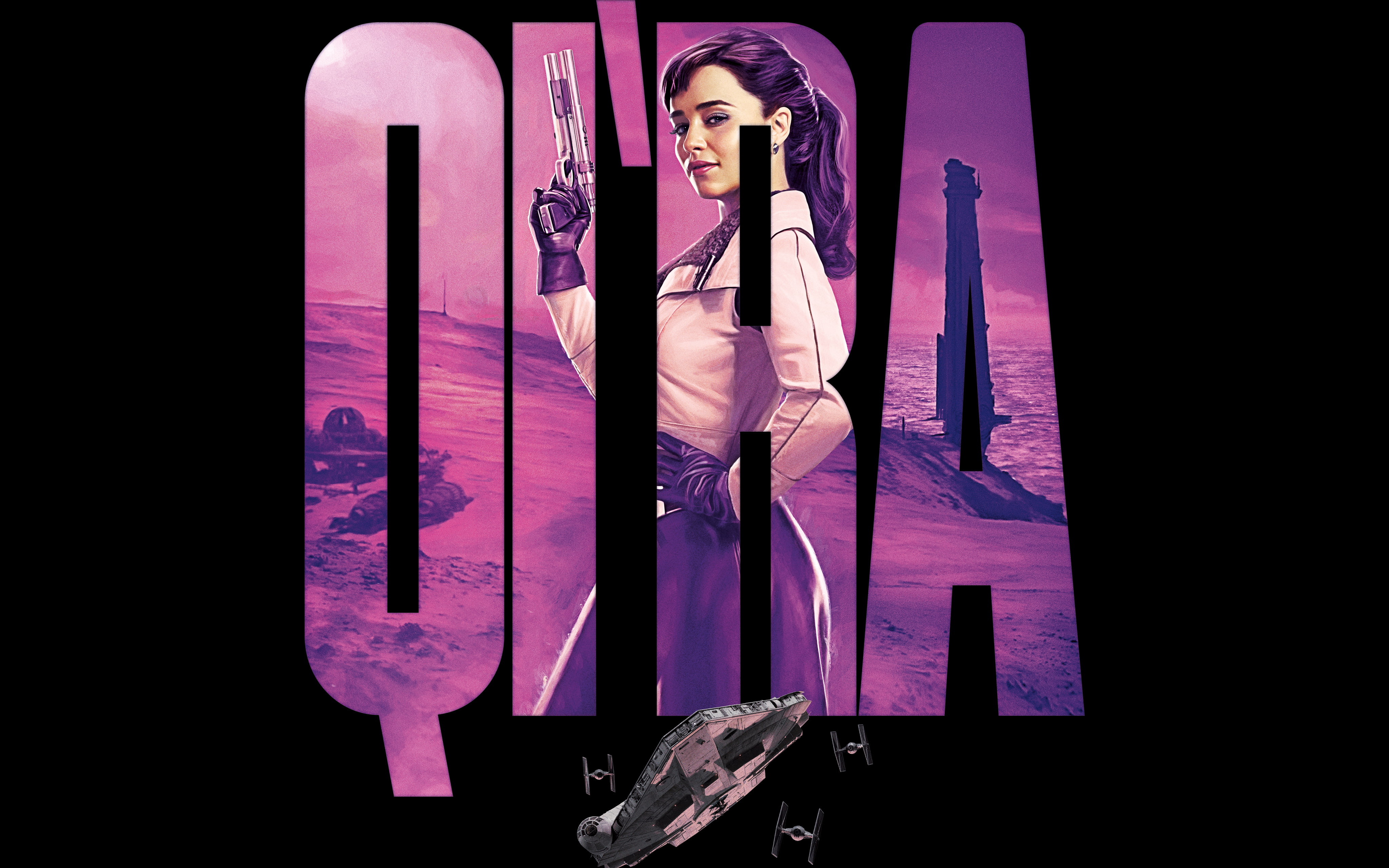 Emilia Clarke as Qira Solo A Star Wars Story Qi Ra one person 2k 4k