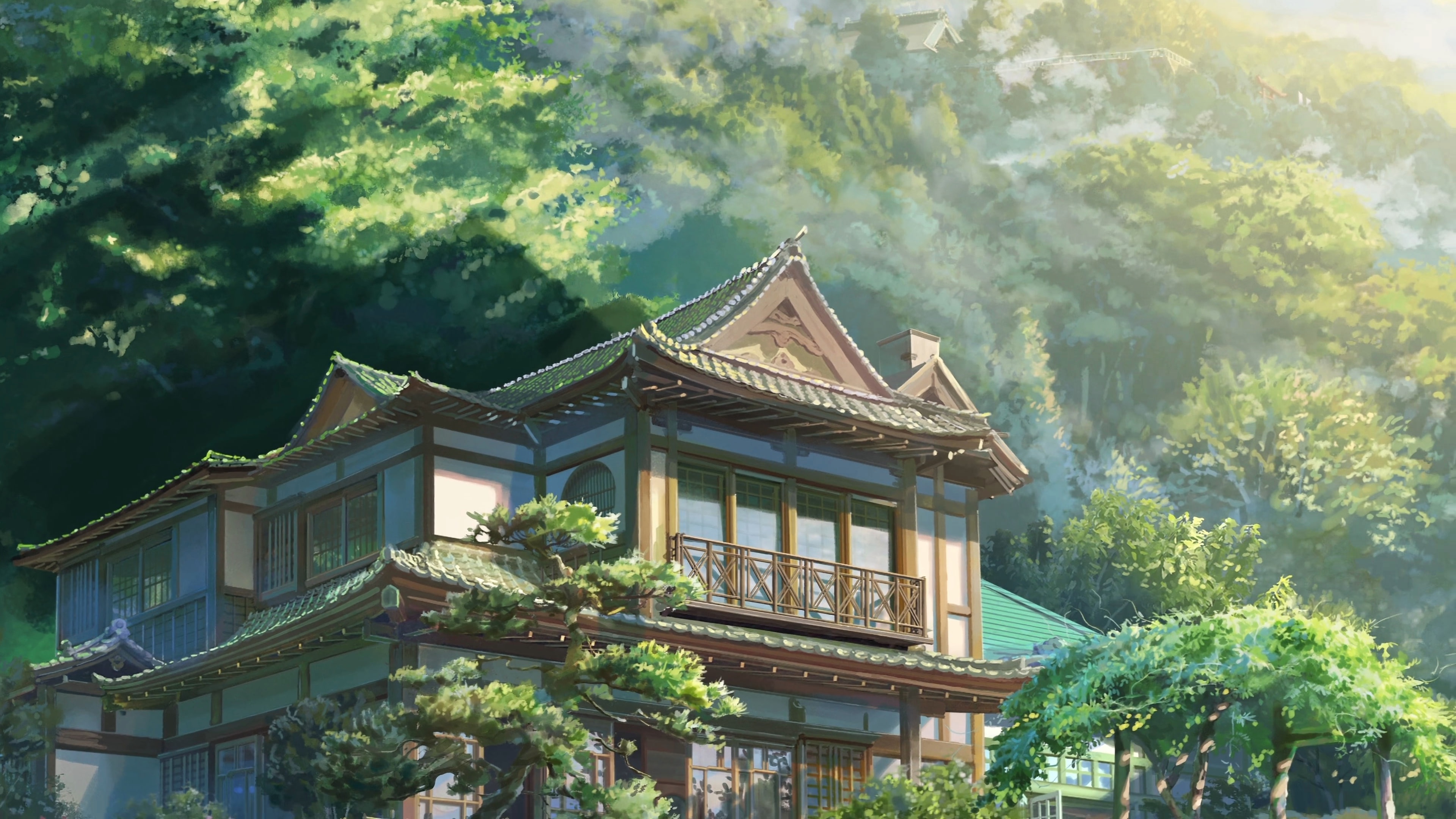 Makoto Shinkai Kimi no Na Wa tree plant built structure 2k 4k