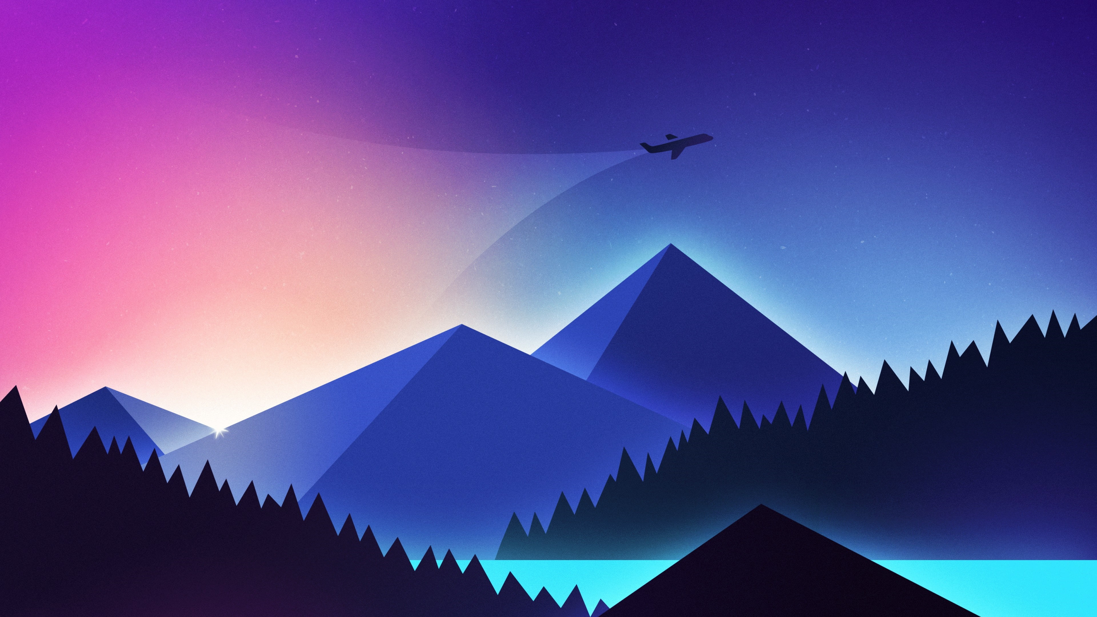 minimalism minimal art minimalist airplane pyramid mountain 2k 4k