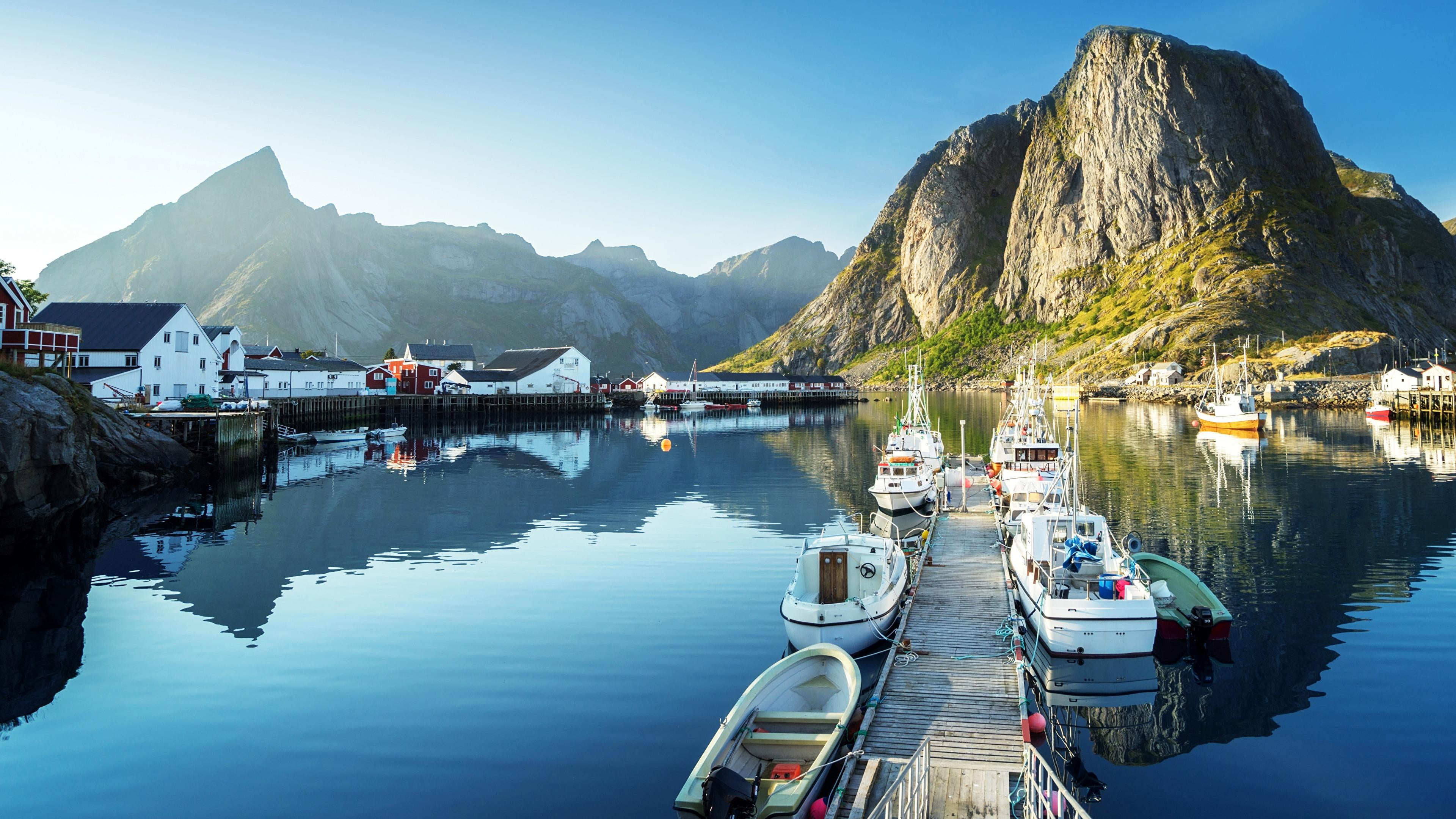 mount scenery marinas norway nordland lofoten reine glacial landform 2k 4k