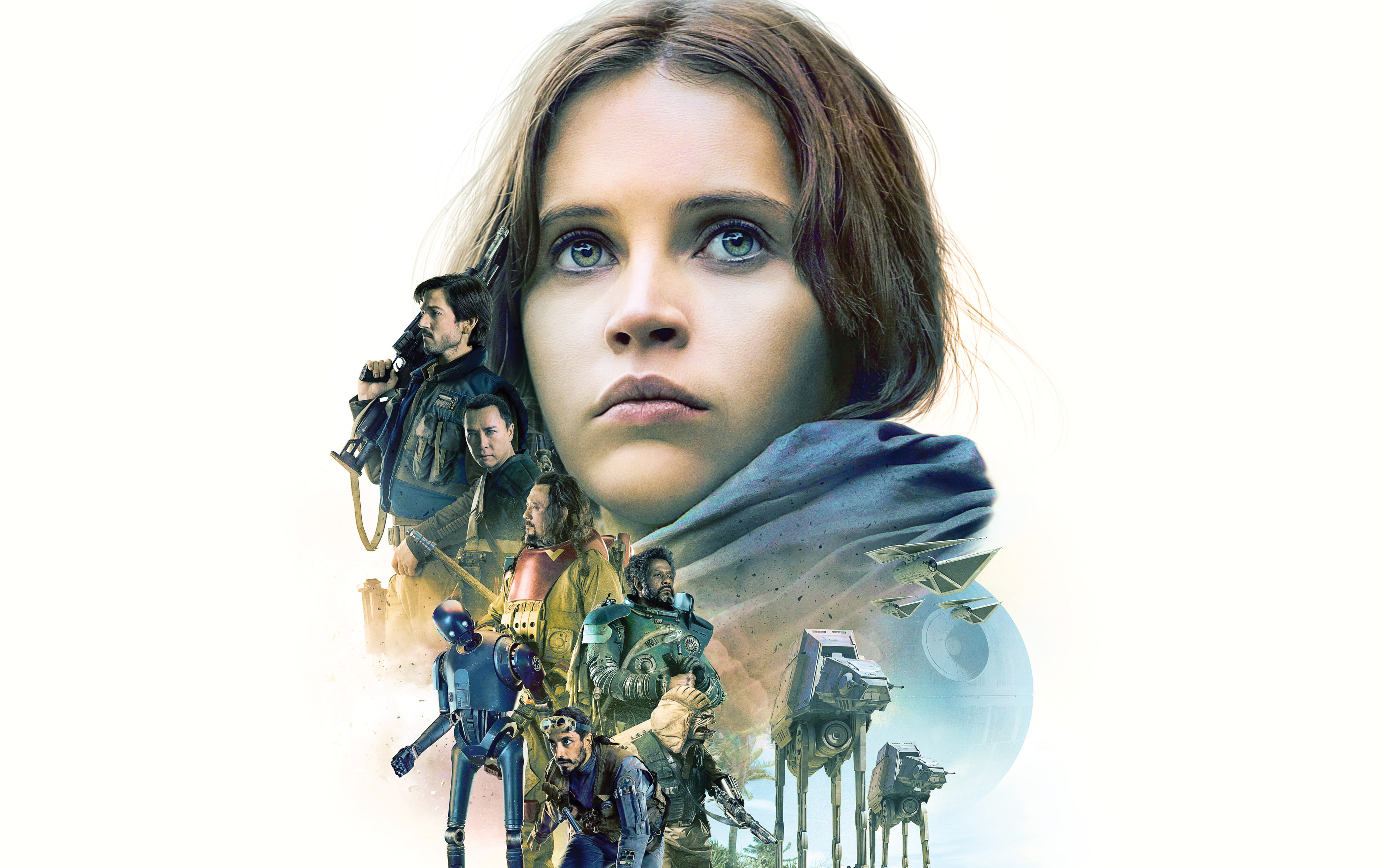 Rogue One A Star Wars Story Key Art studio shot one person 2k 4k
