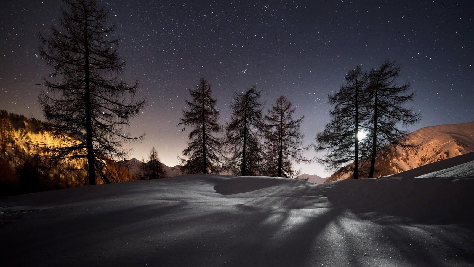 starry night darkness moonlight sky stars 2k 4k