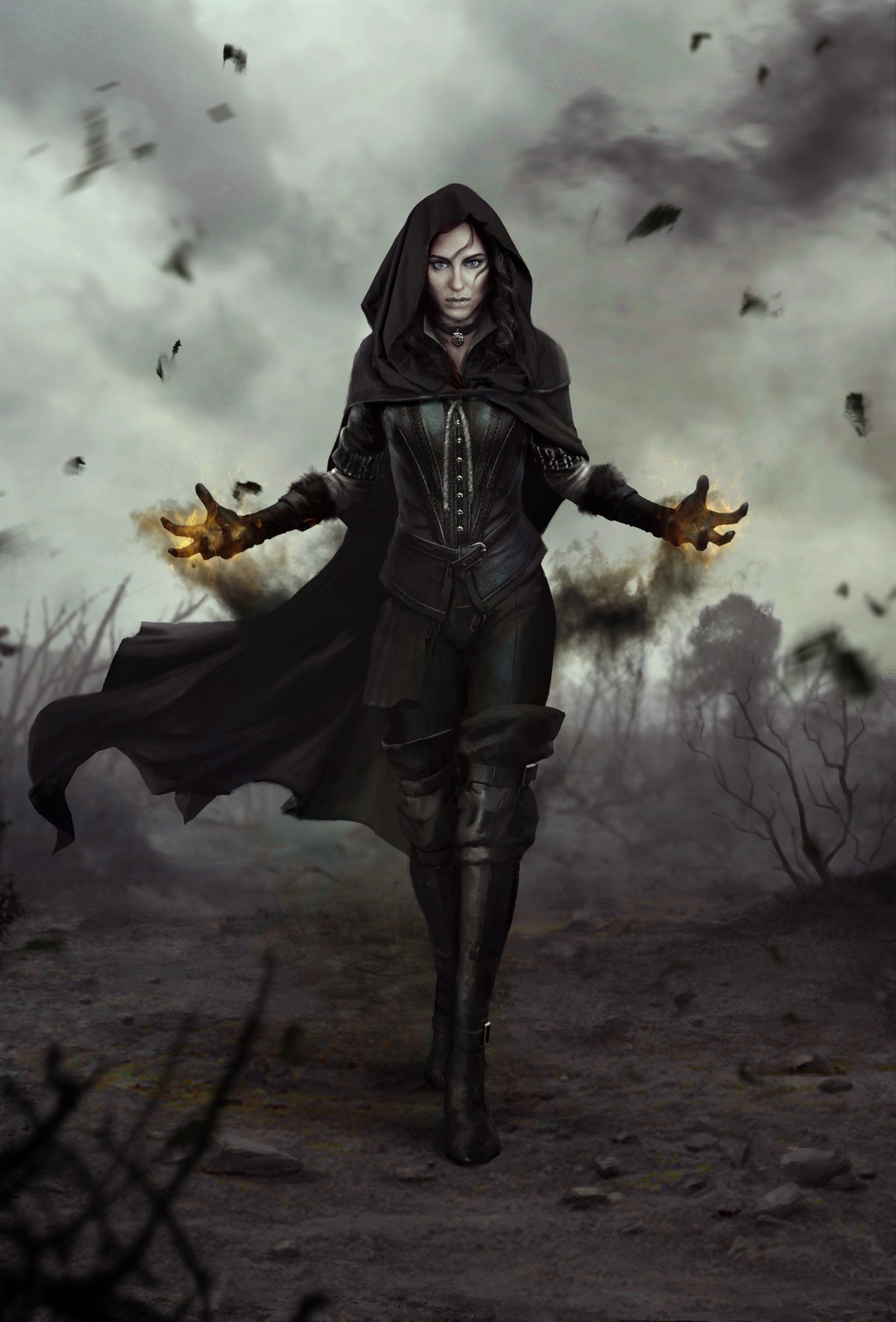 The Witcher Yennefer Of Vengerberg women flying one person 2k