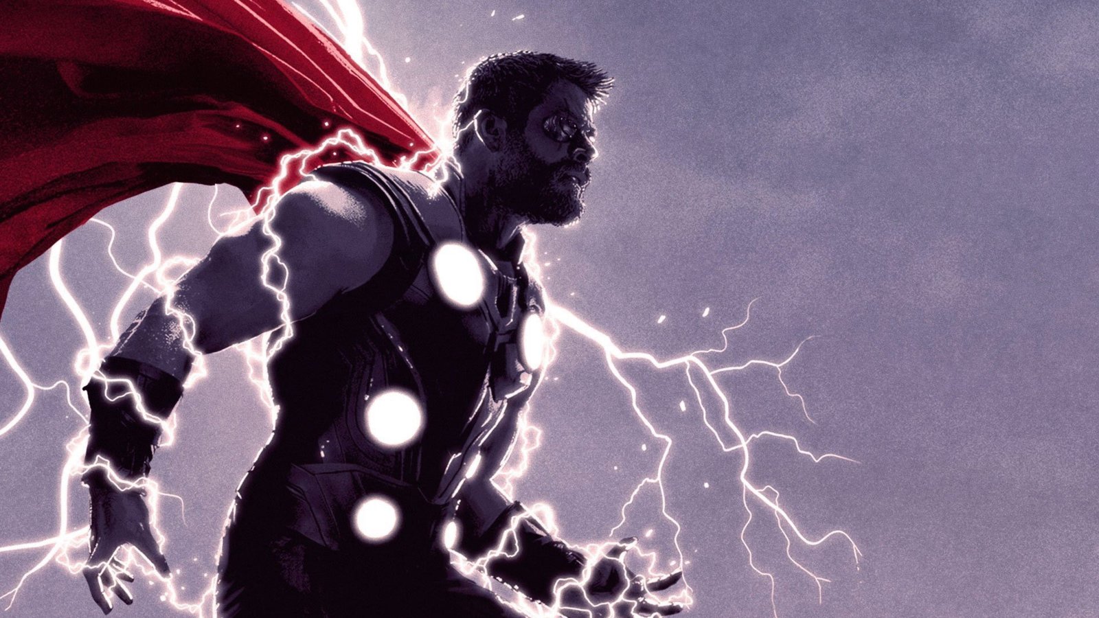 thor superheroes hd artwork digital art sky low angle view 2k 4k