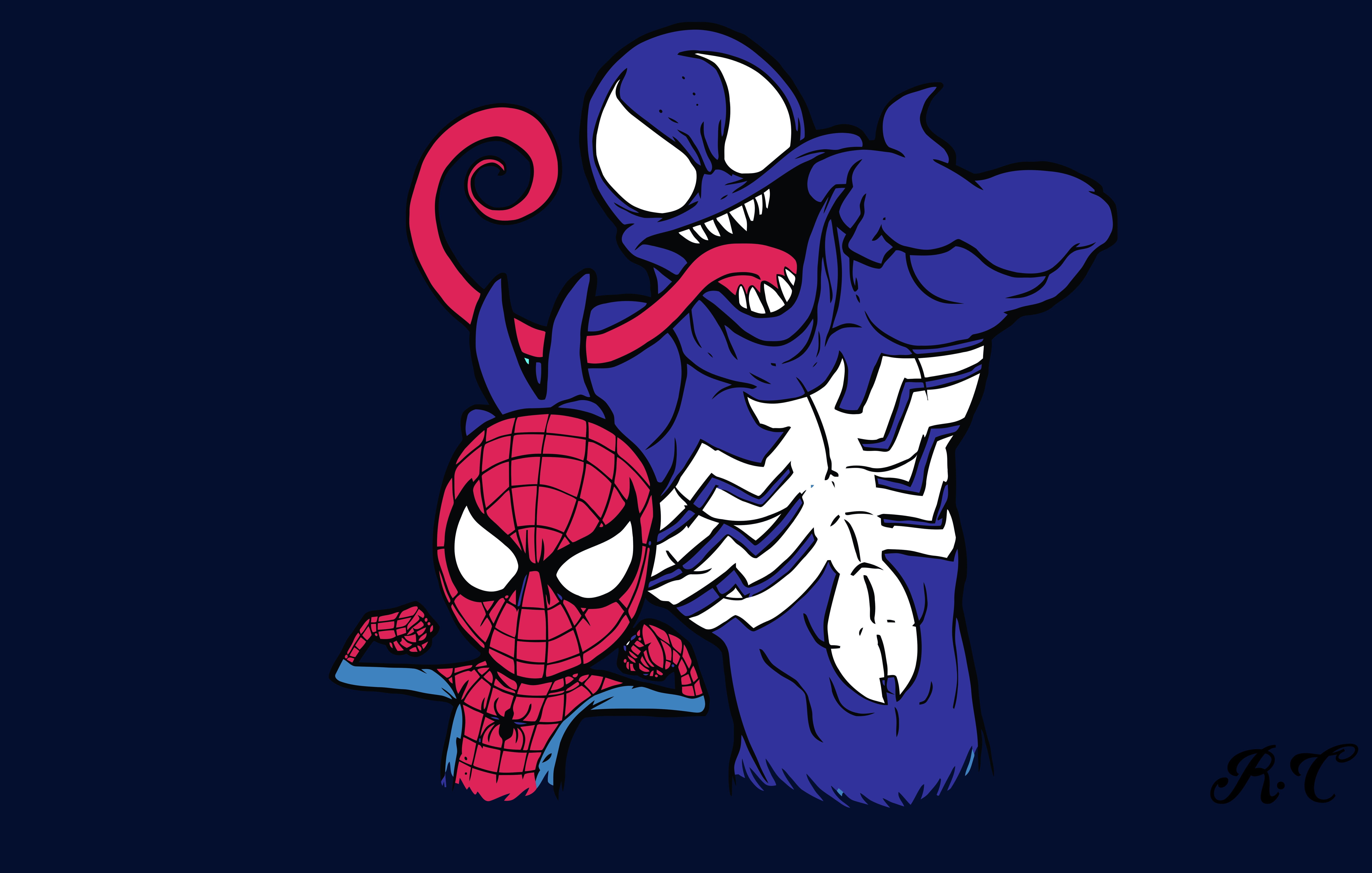 Venom Spider Man Artwork 2k 4k 5k 8k