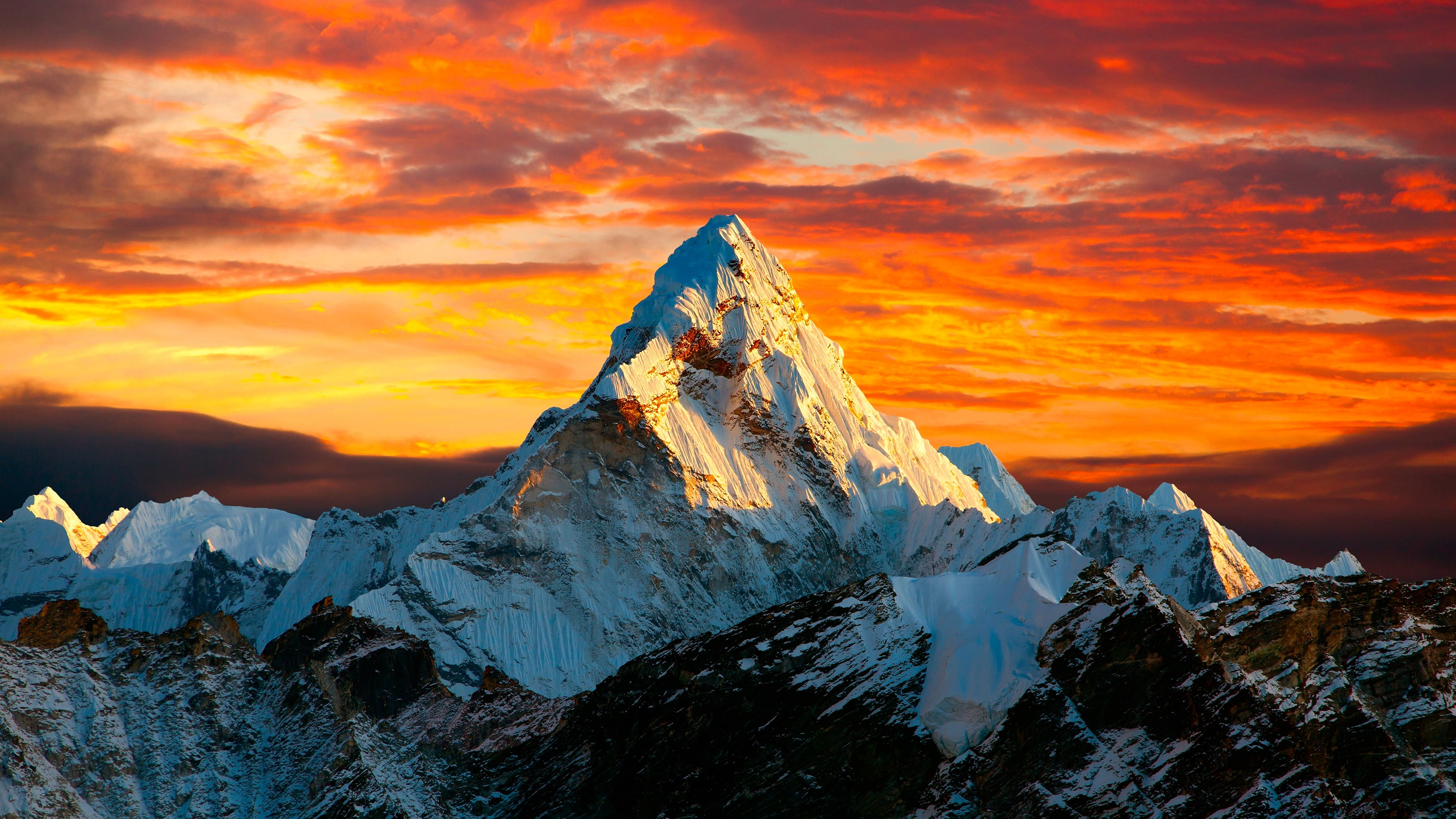 ama dablam himalayas sagarmatha national park summit peak 2k 4k