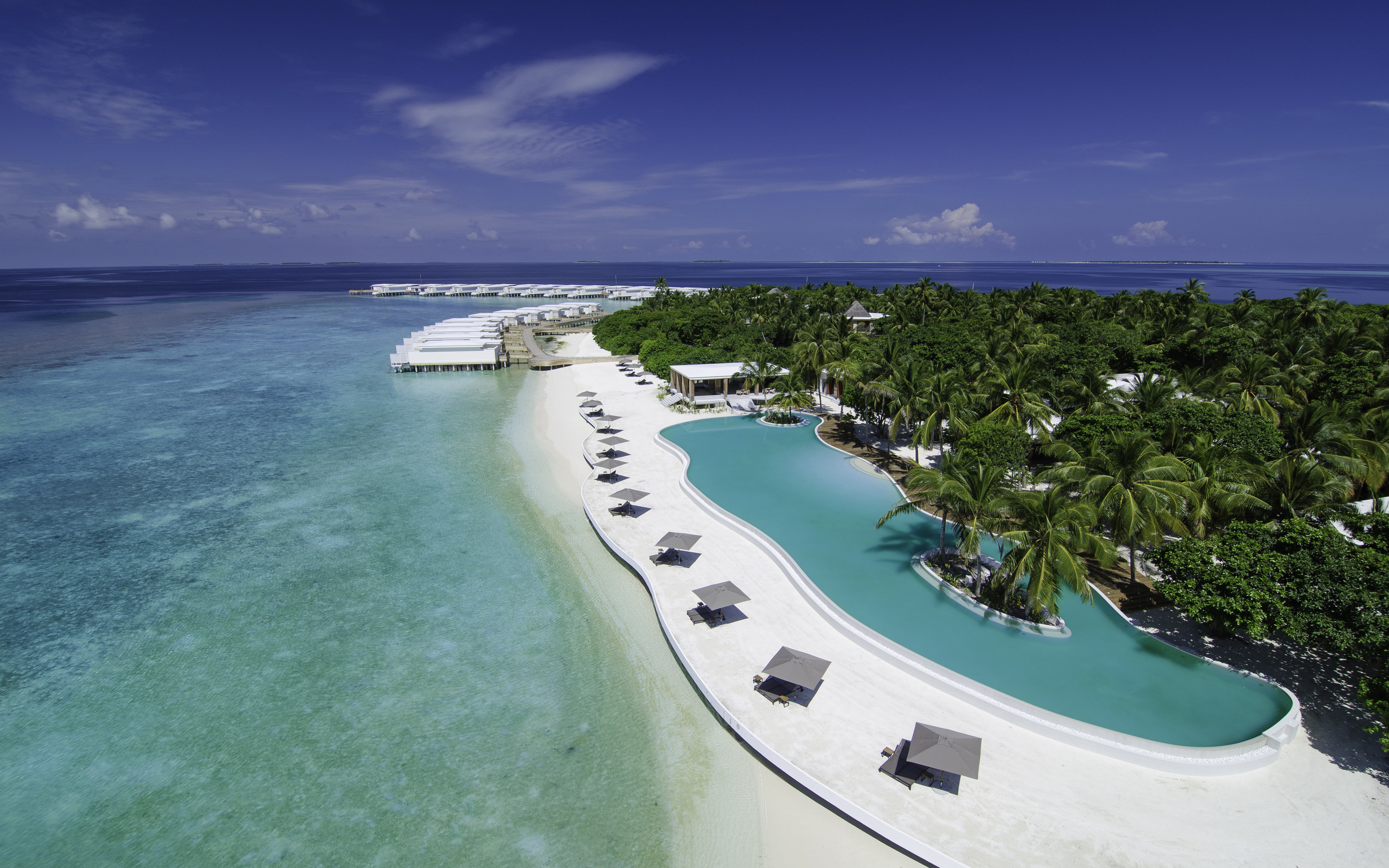 Amilla Fushi Favorite Island Resort In Maldives Indian Ocean View From The Air Desktop Wallpaper Hd 2k 4k