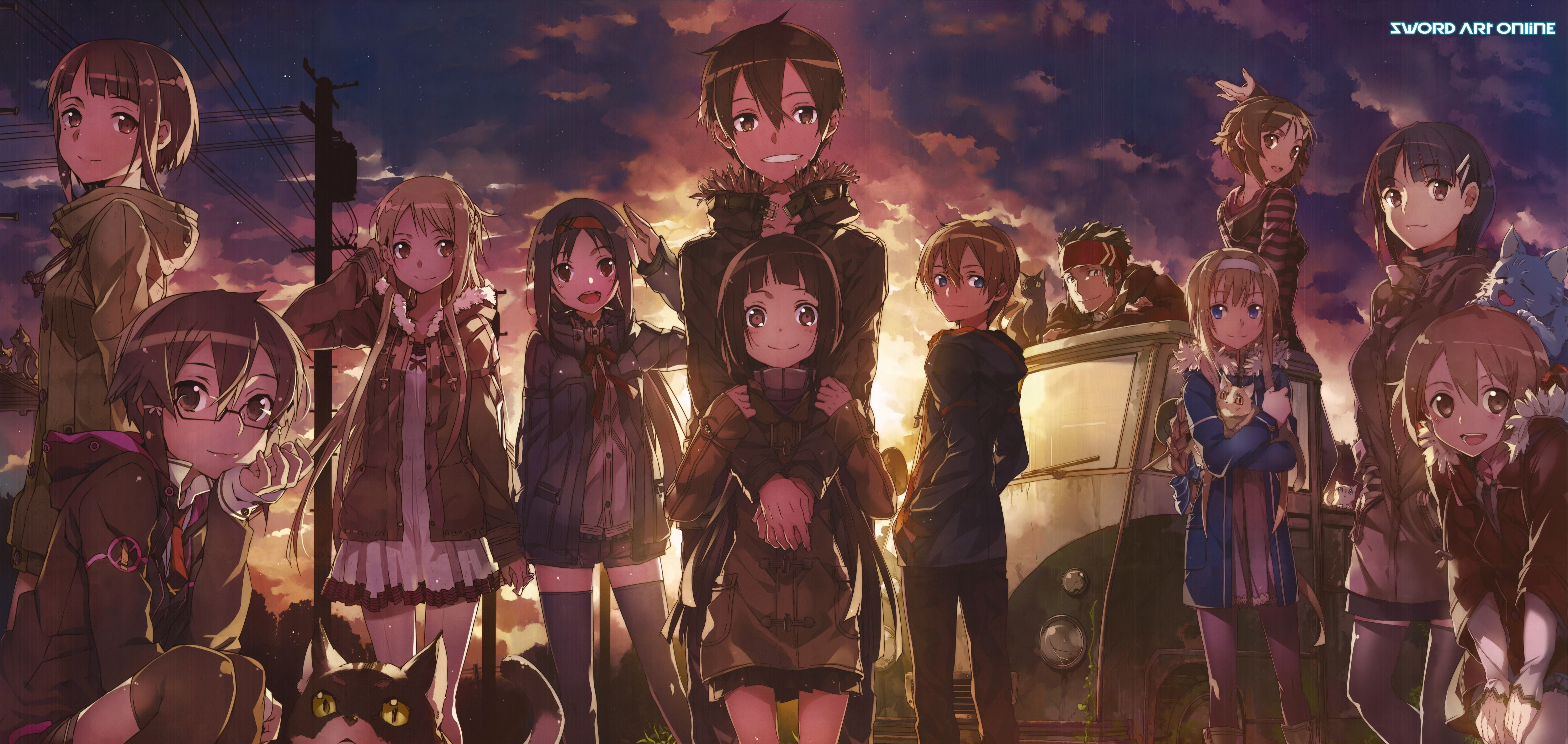 anime characters Sword Art Online Kirito 2k 4k 5k