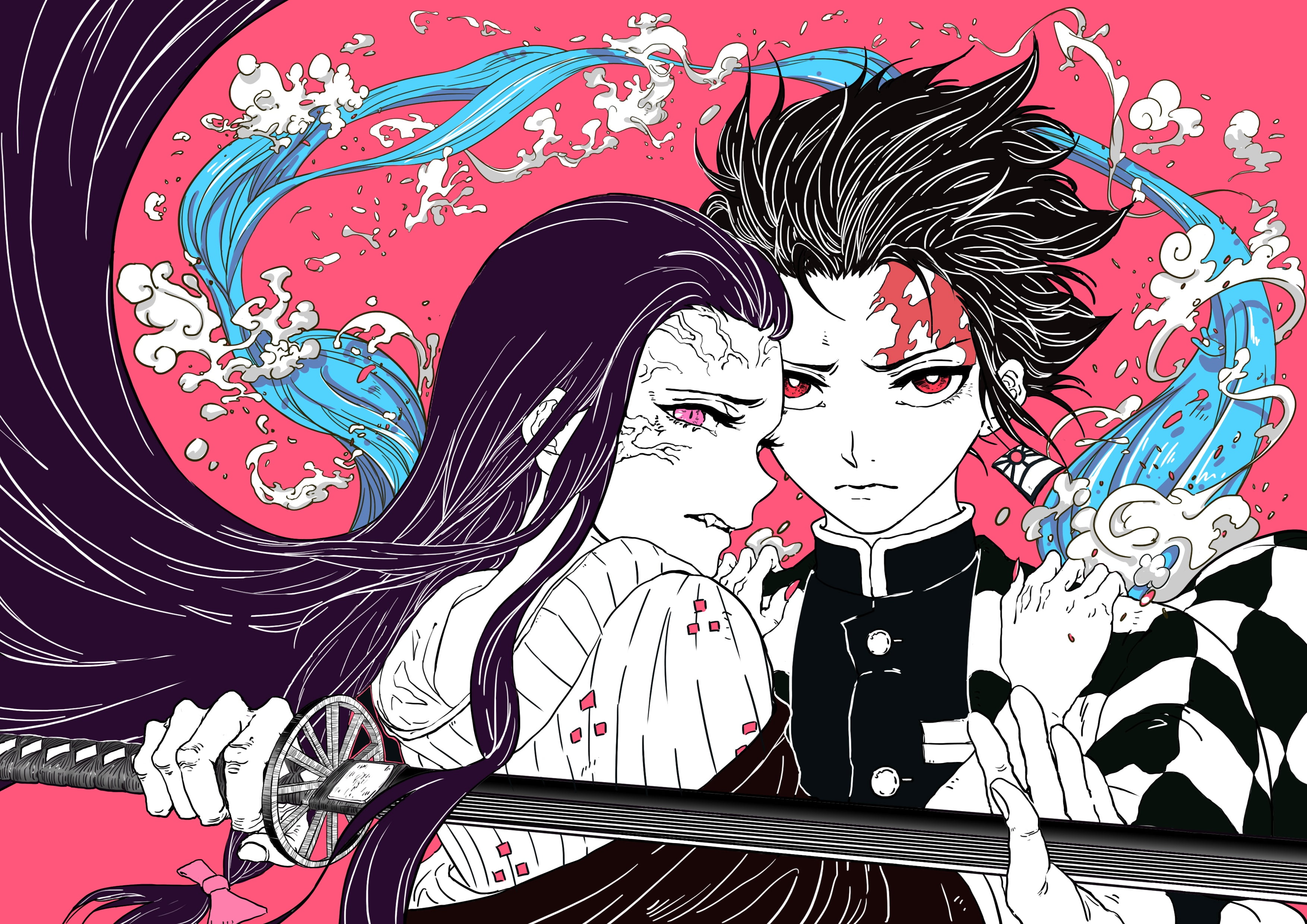 anime Kimetsu no Yaiba Kamado Nezuko Tanjir 2k 4k