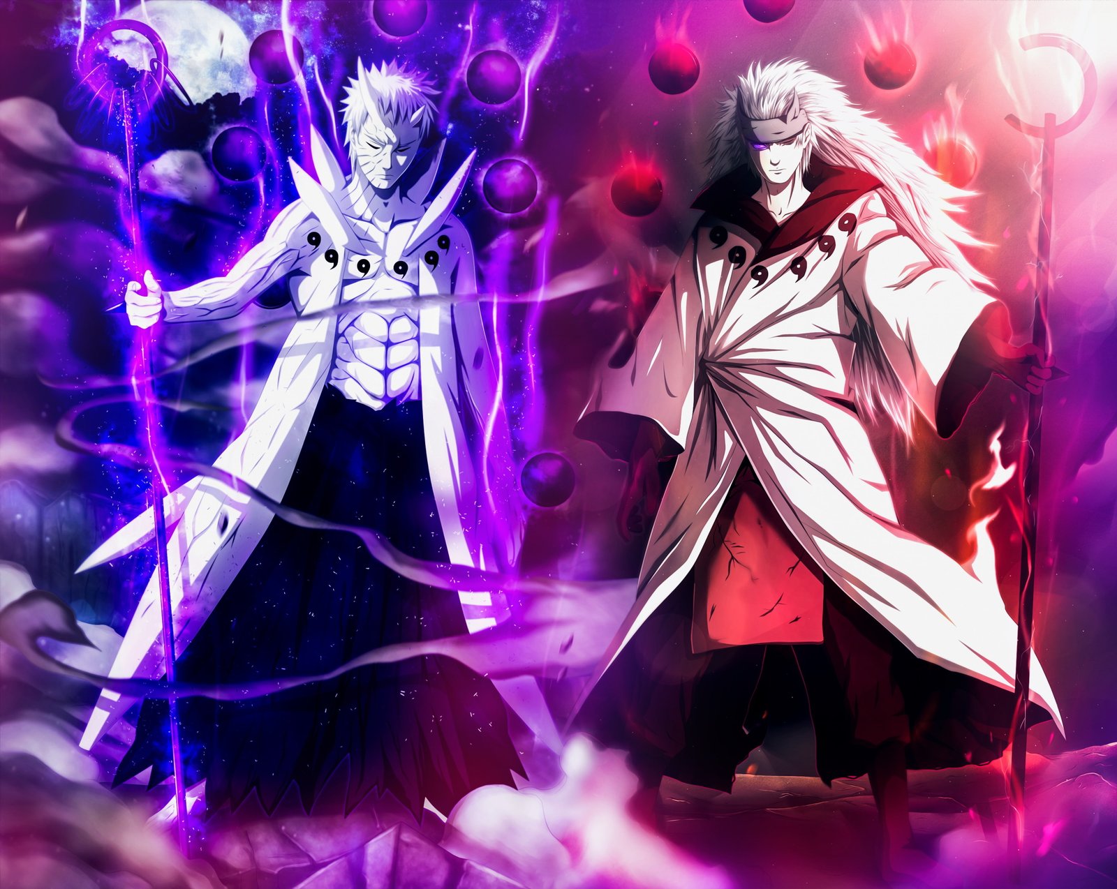 anime Naruto Shippuuden Uchiha Madara Obito 2k 4k