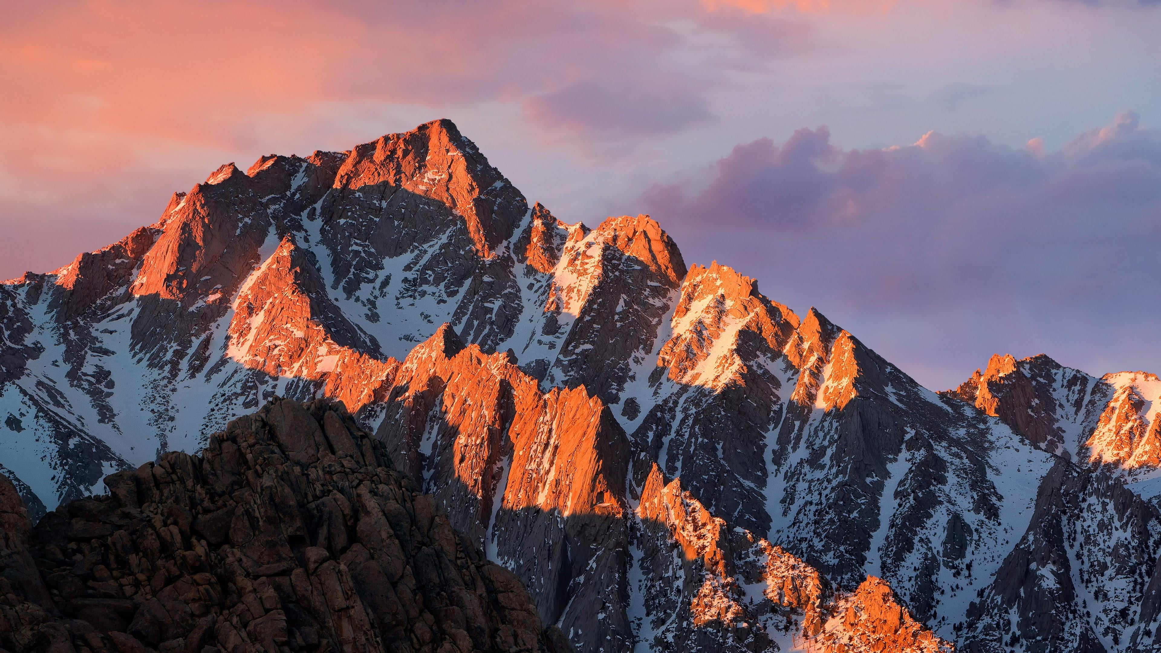 apple sierra macos nature mountain scenics sky 2k 4k