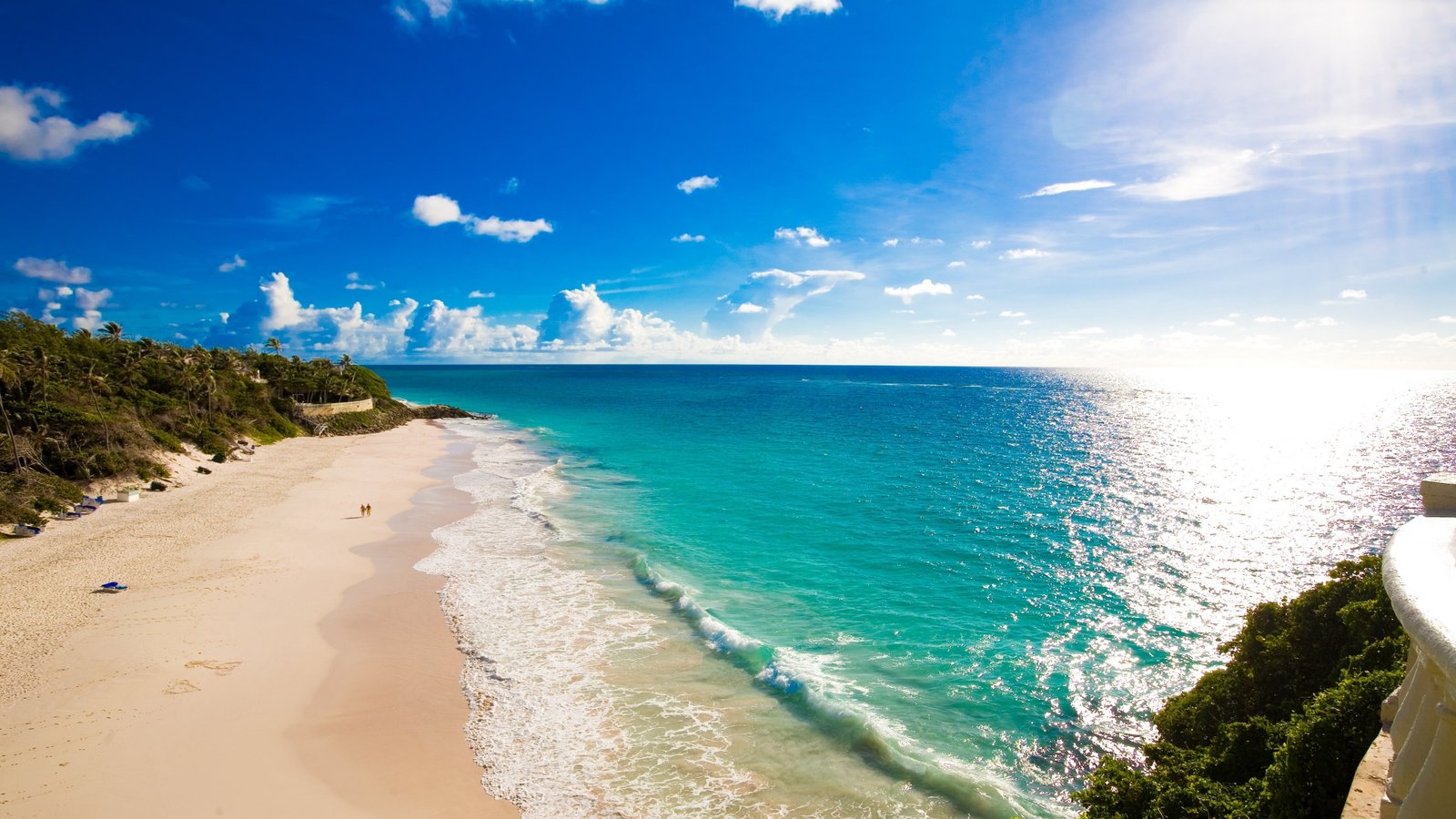 beach sandy sunshine summer blue sky summertime 2k 4k