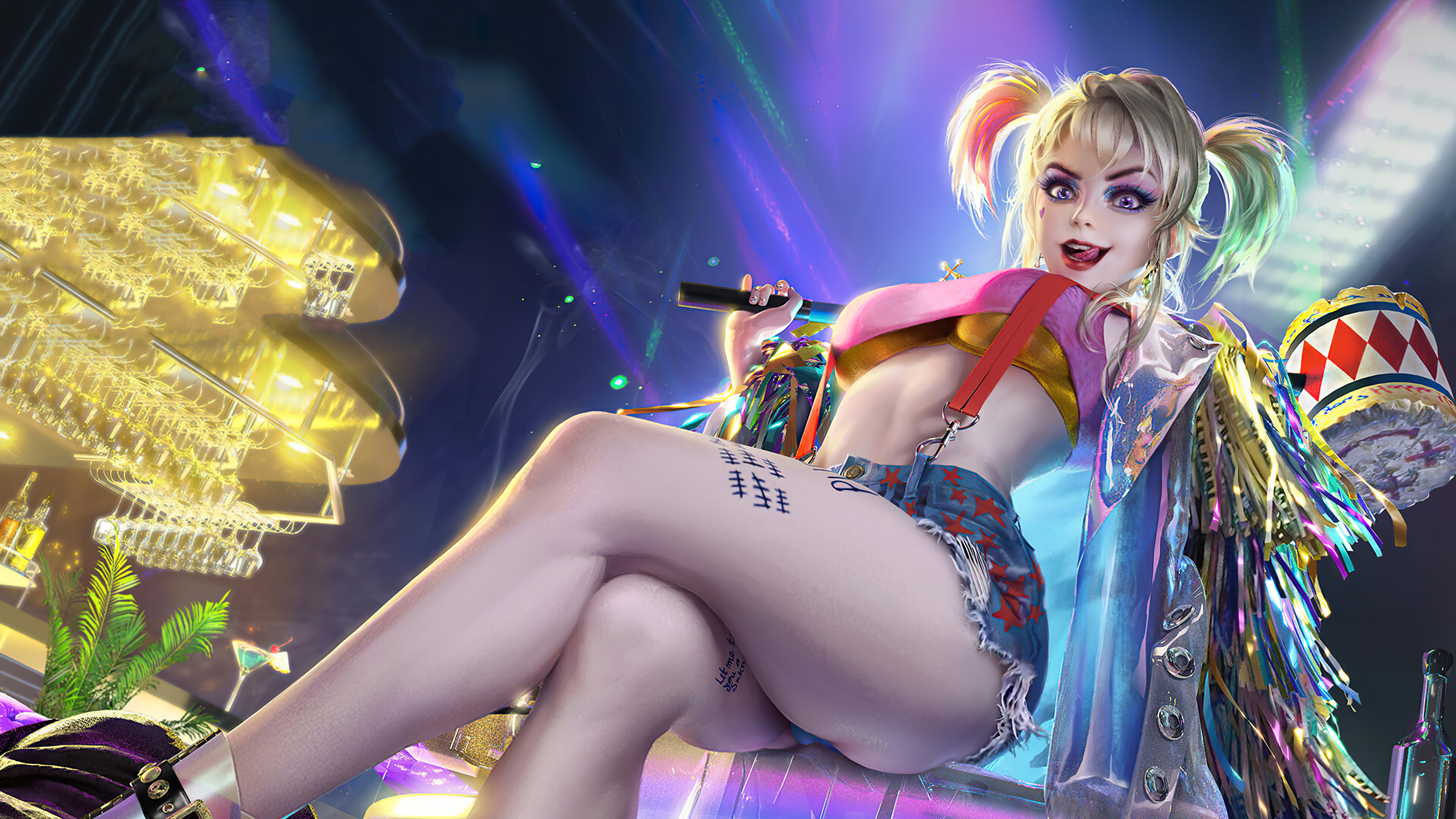 bird of prey Harley Quinn artwork superhero movies ArtStation 2k 4k