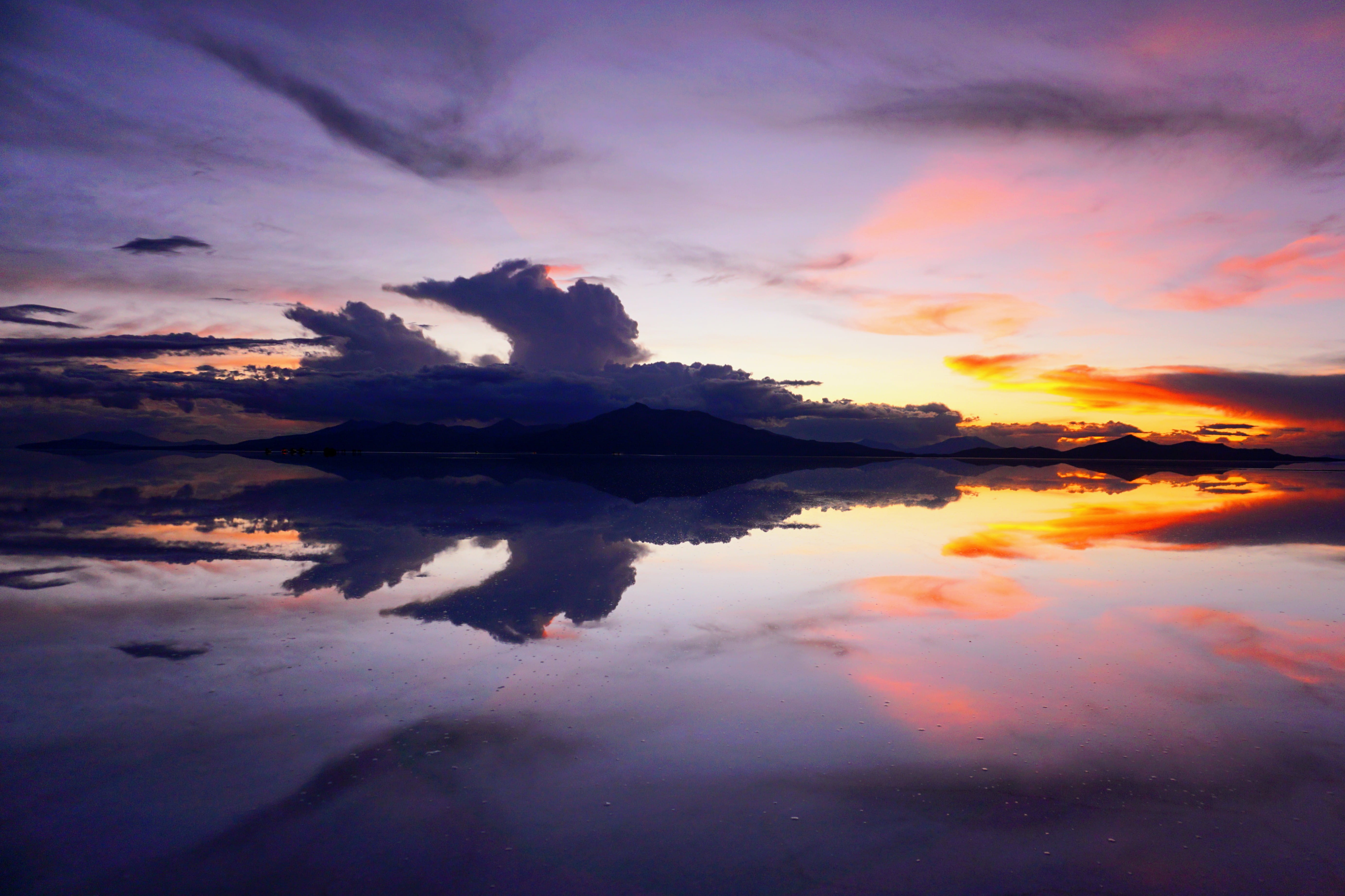Calm Body Of Water backlit Bolivia dawn daylight dramatic 2k 4k 5k