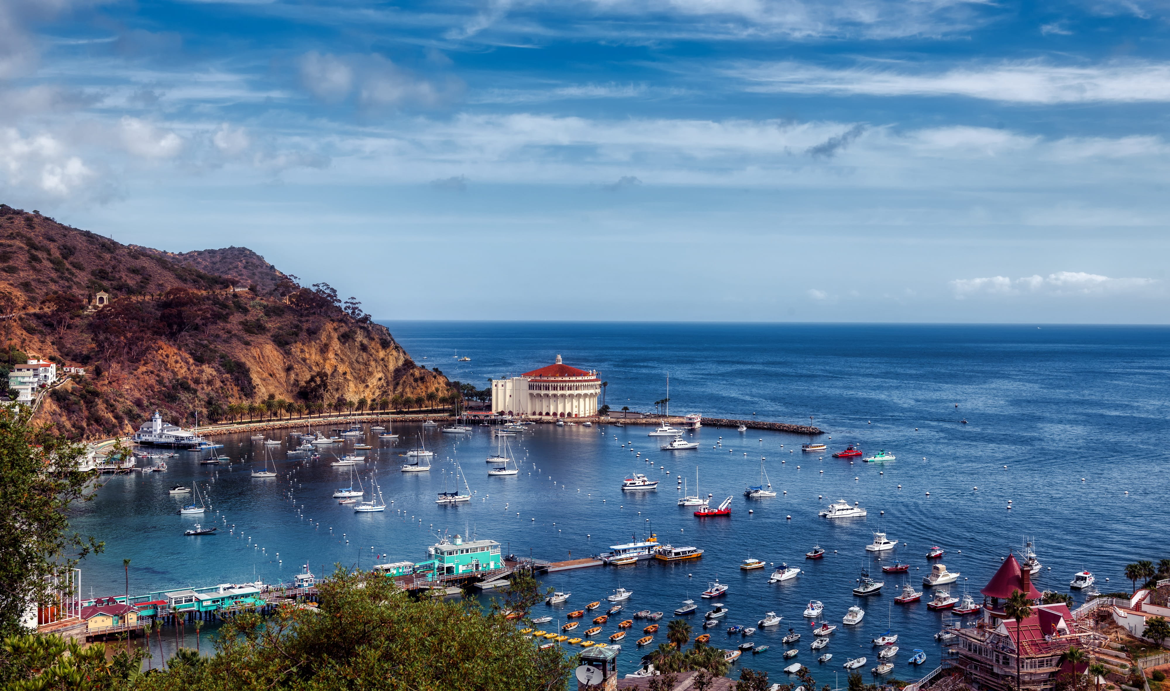 catalina island california america sea ocean pacific ships 2k 4k