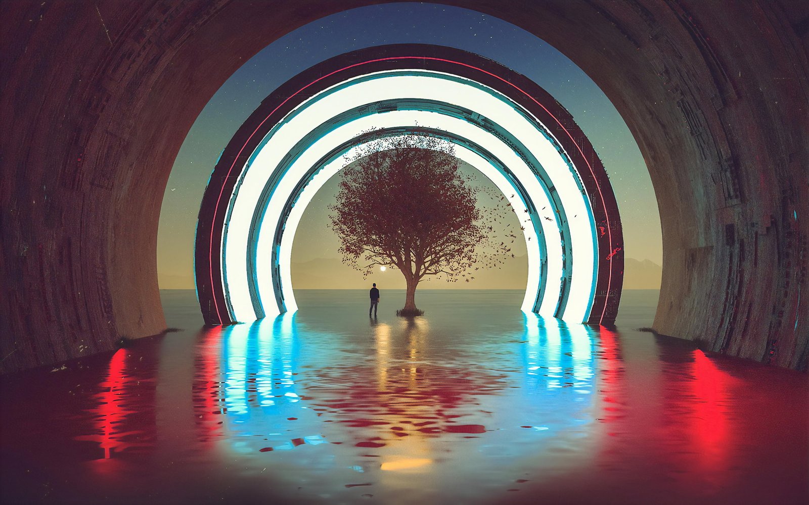 digital art artwork fantasy landscape trees 2k 4k