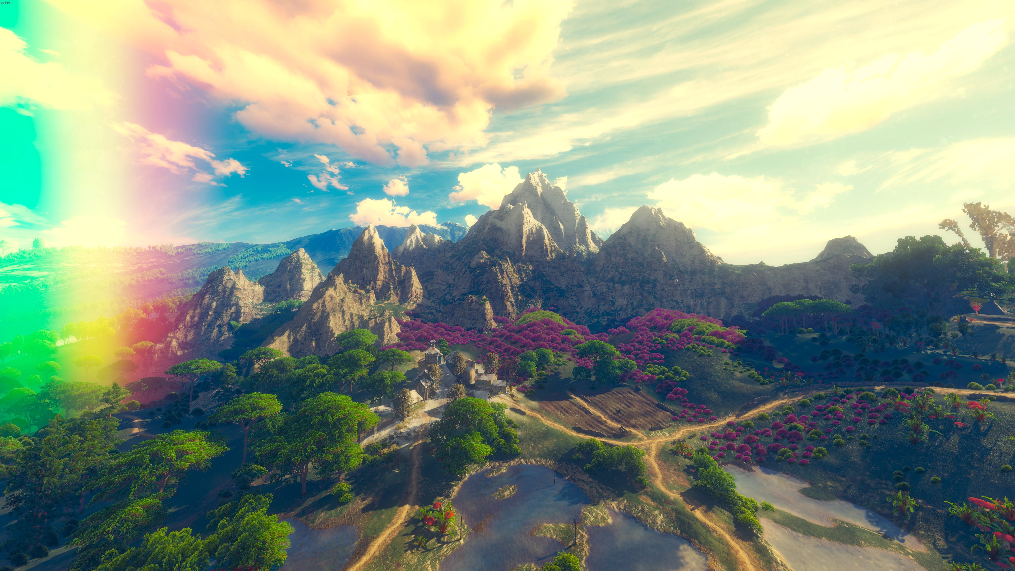 green leafed trees The Witcher 3 Wild Hunt cloud sky 2k 4k