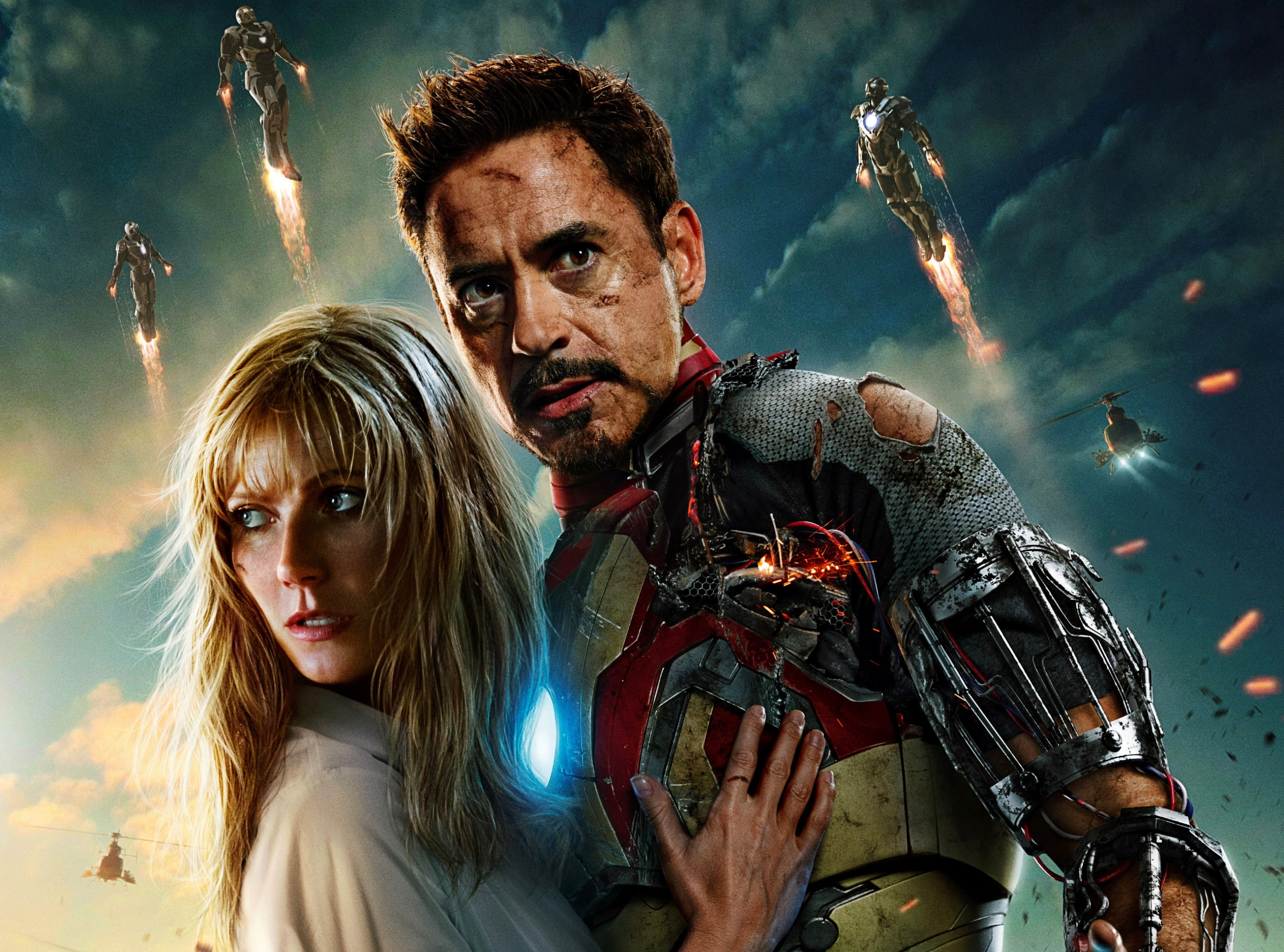 Iron Man 3 Tony Stark And Pepper Potts Marvel Movies 2k