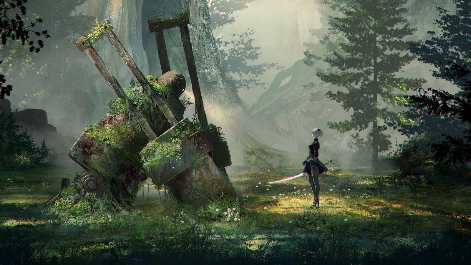 Nier Automata poster video games 2k 4k