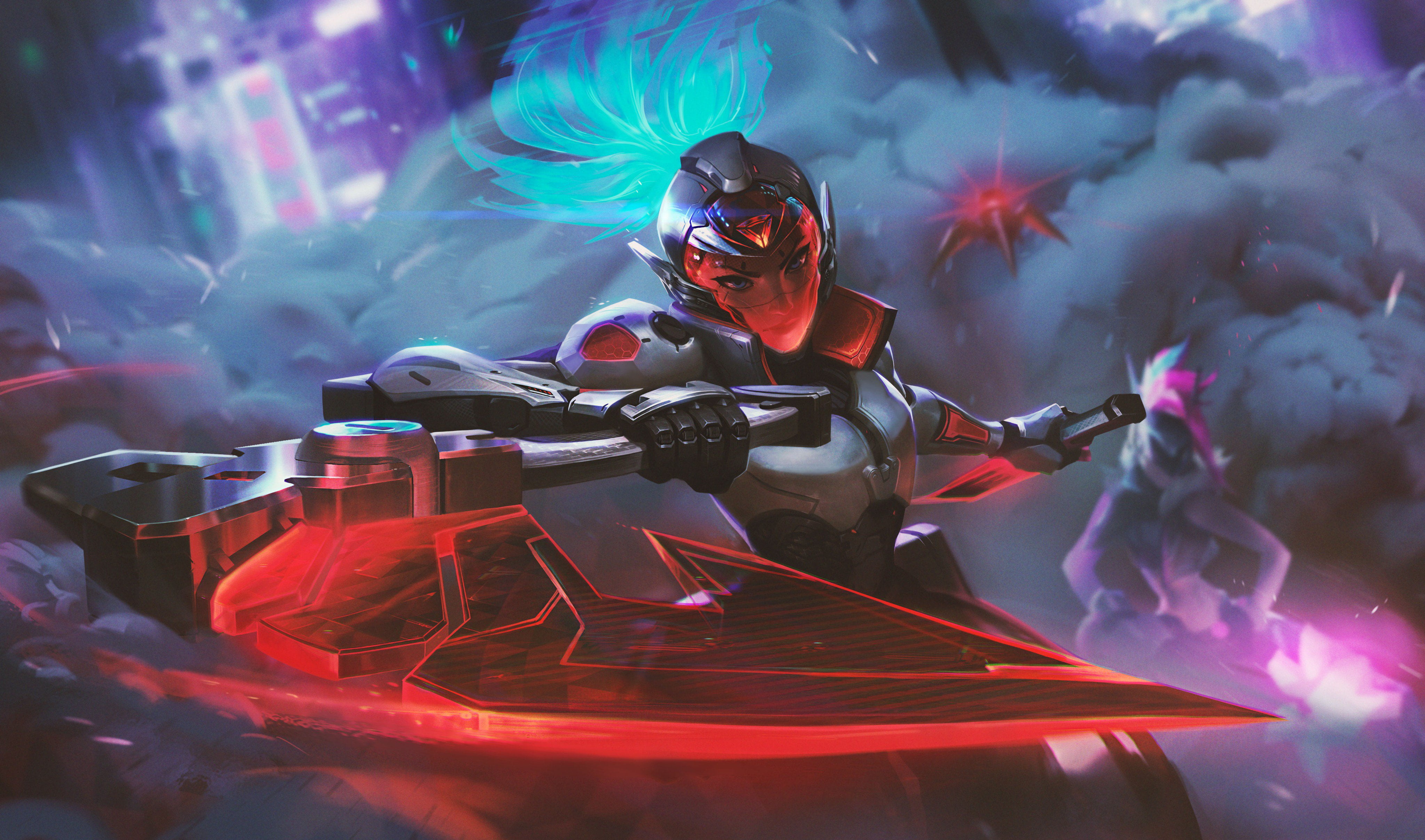 PROJECT Akali League of Legends Riot Games futuristic 2k 4k