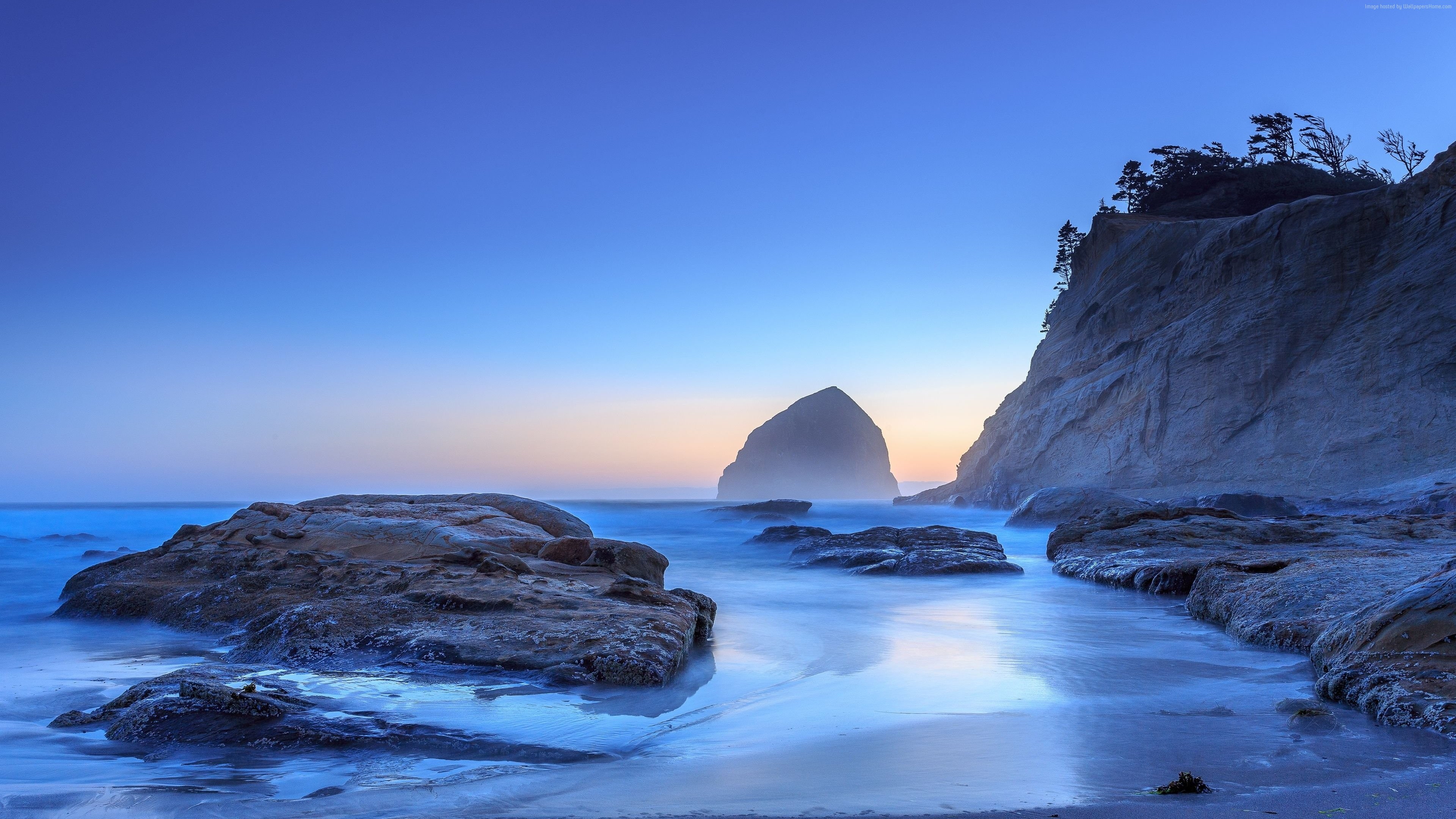 sunset beach Pacific Ocean sunrise Oregon Best Beaches in the World 2k 4k