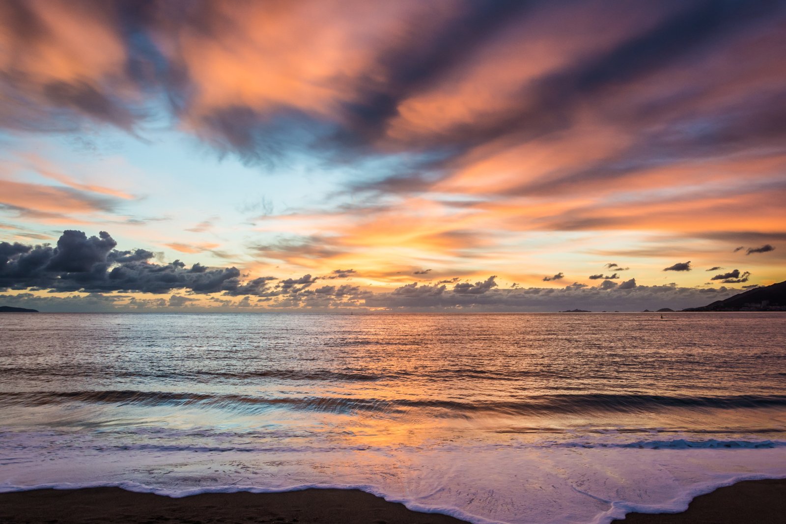 sunset sea Corsica beach sky water beauty in nature scenics 2k 4k