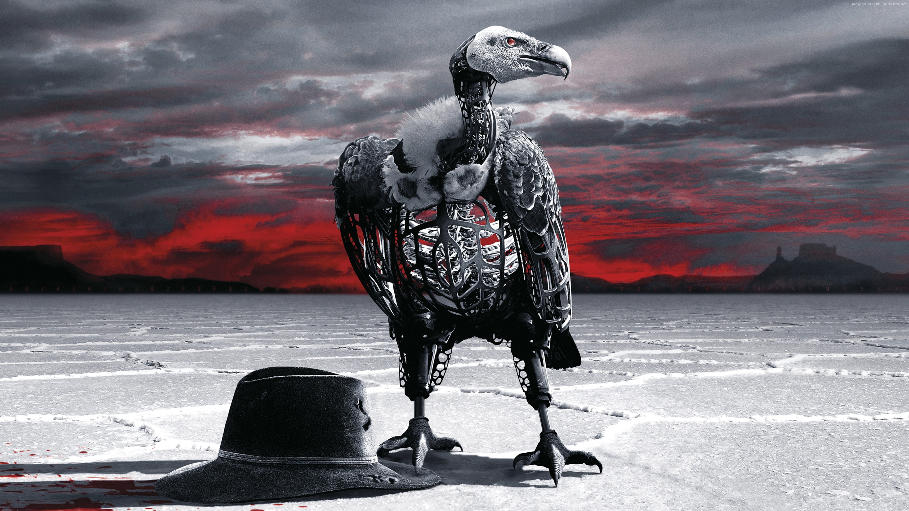 TV Series Westworld Season 2 Eagle animal themes water 2k 4k