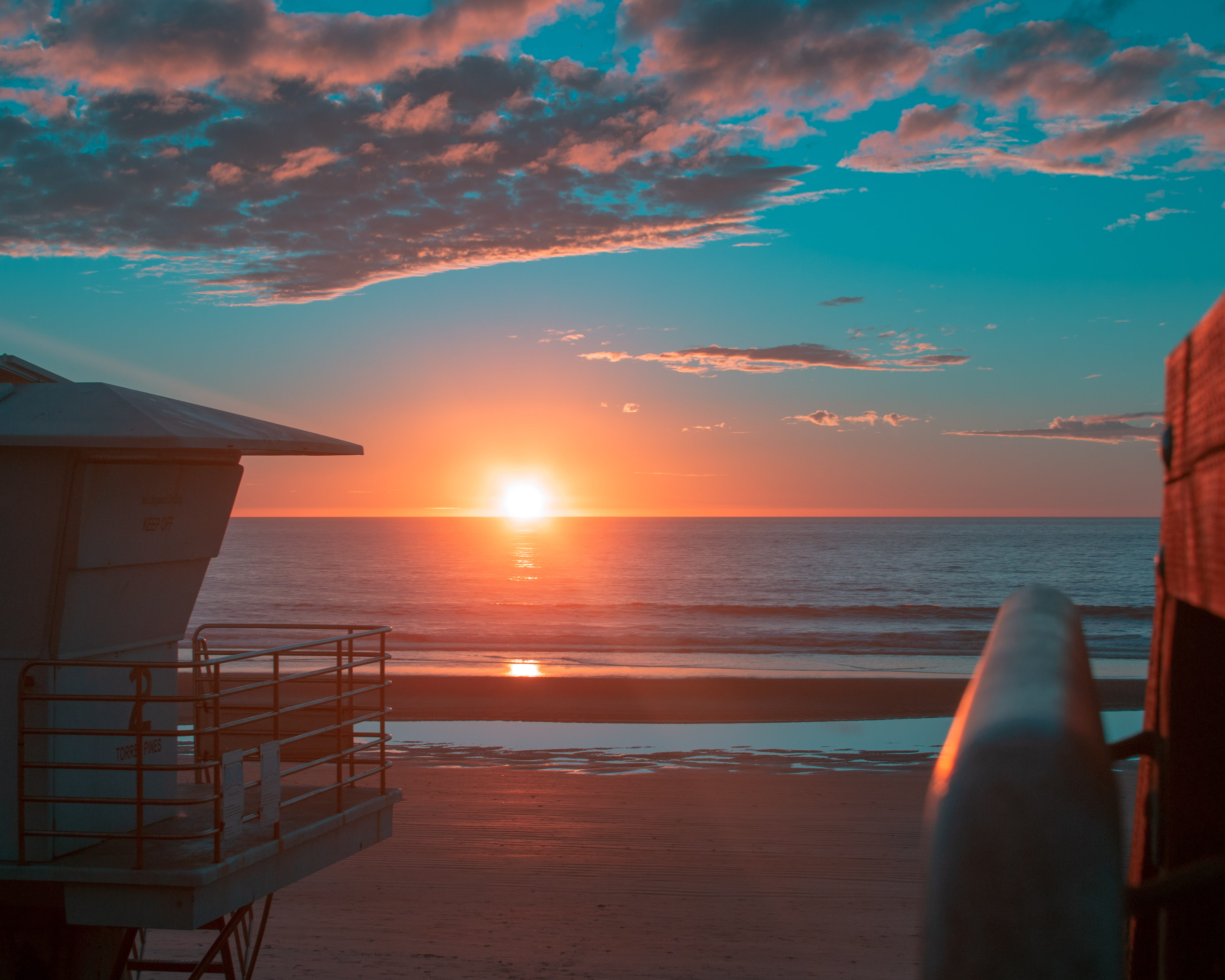 united states torrey pines state beach ocean sunset sea 2k 4k 5k