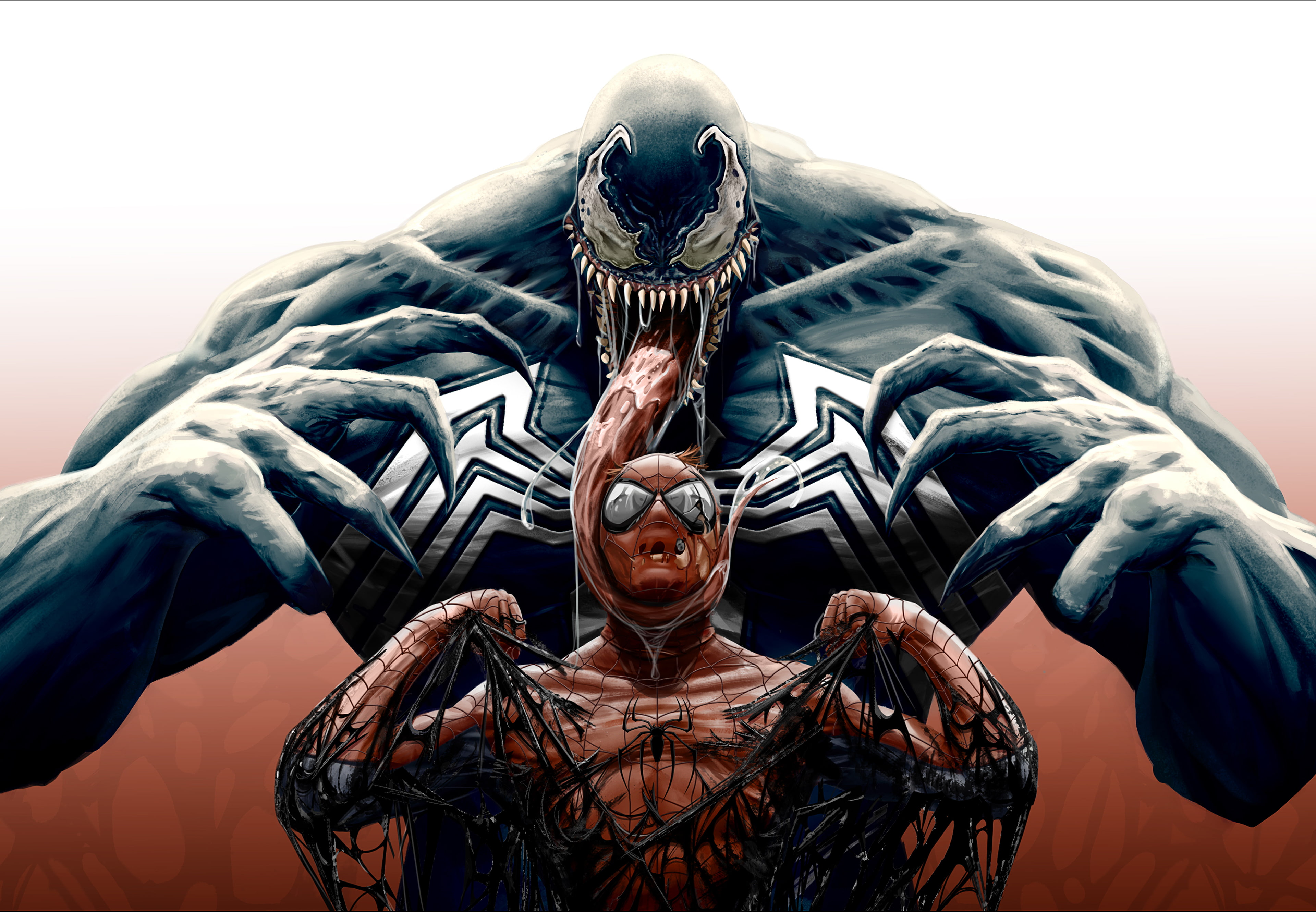 venom spiderman superheroes artwork artist digital art 2k 4k