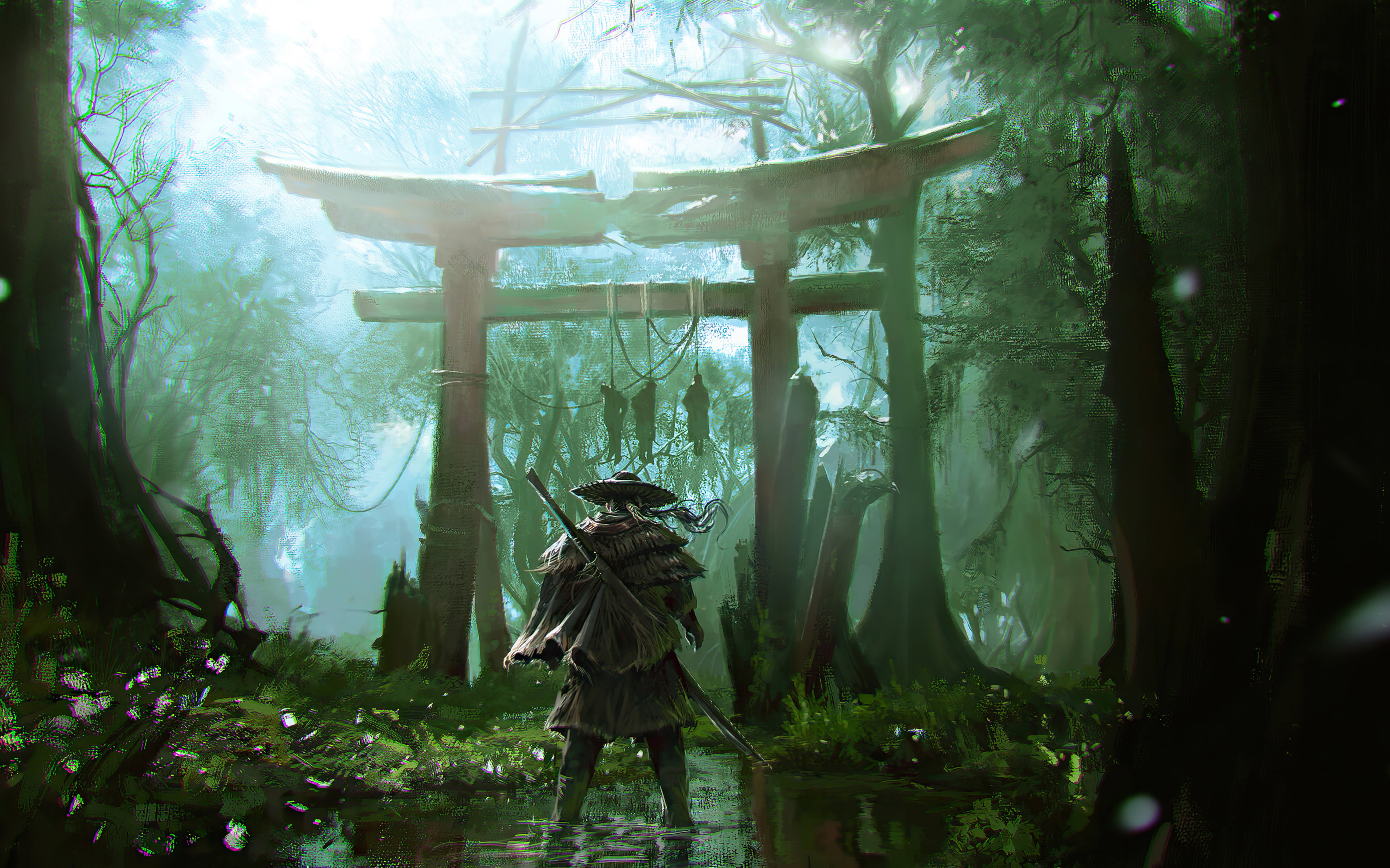 Ghost of Tsushima video games game art samurai 2k 4k