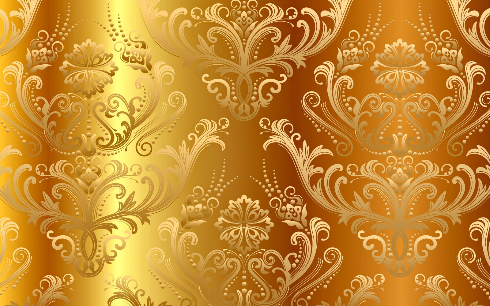 gold floral wallpaper background pattern vector golden ornament 2k 4k