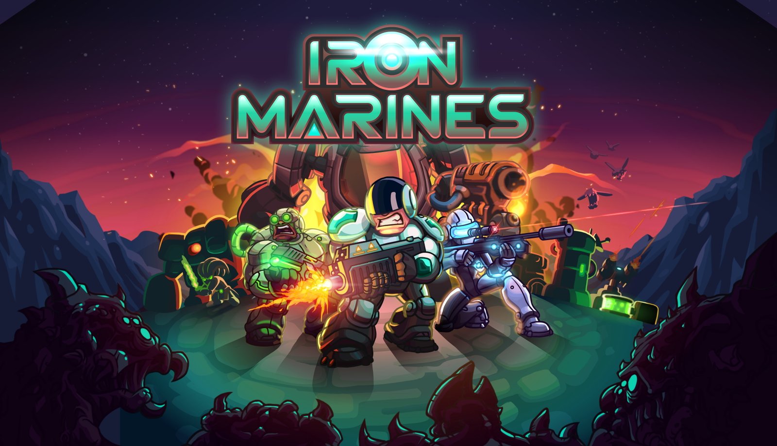 iron marines games hd illuminated night crowd 2k 4k 5k