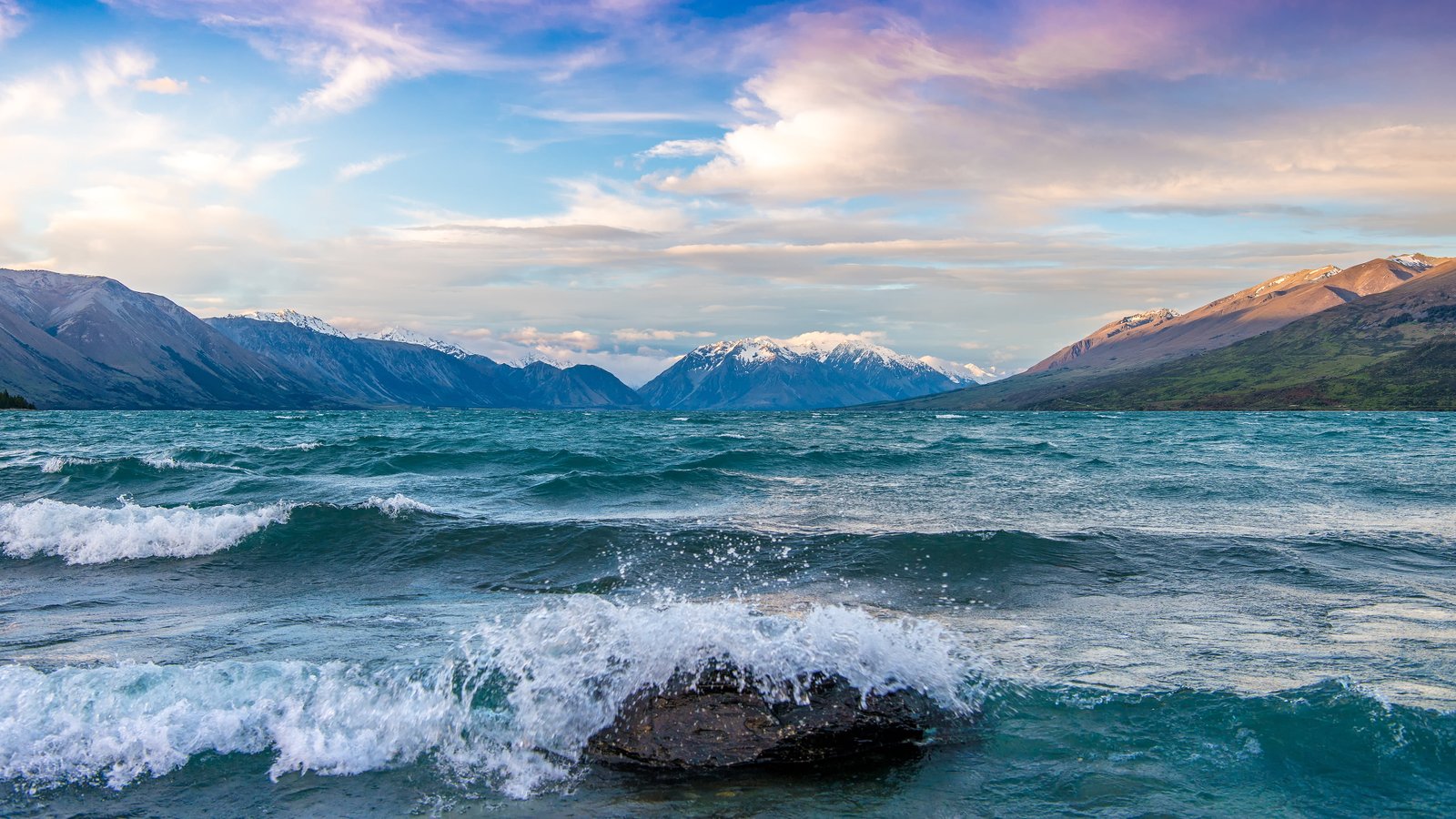 ocean waves landscape Ultra HD sea mountain nature scenics 2k 4k