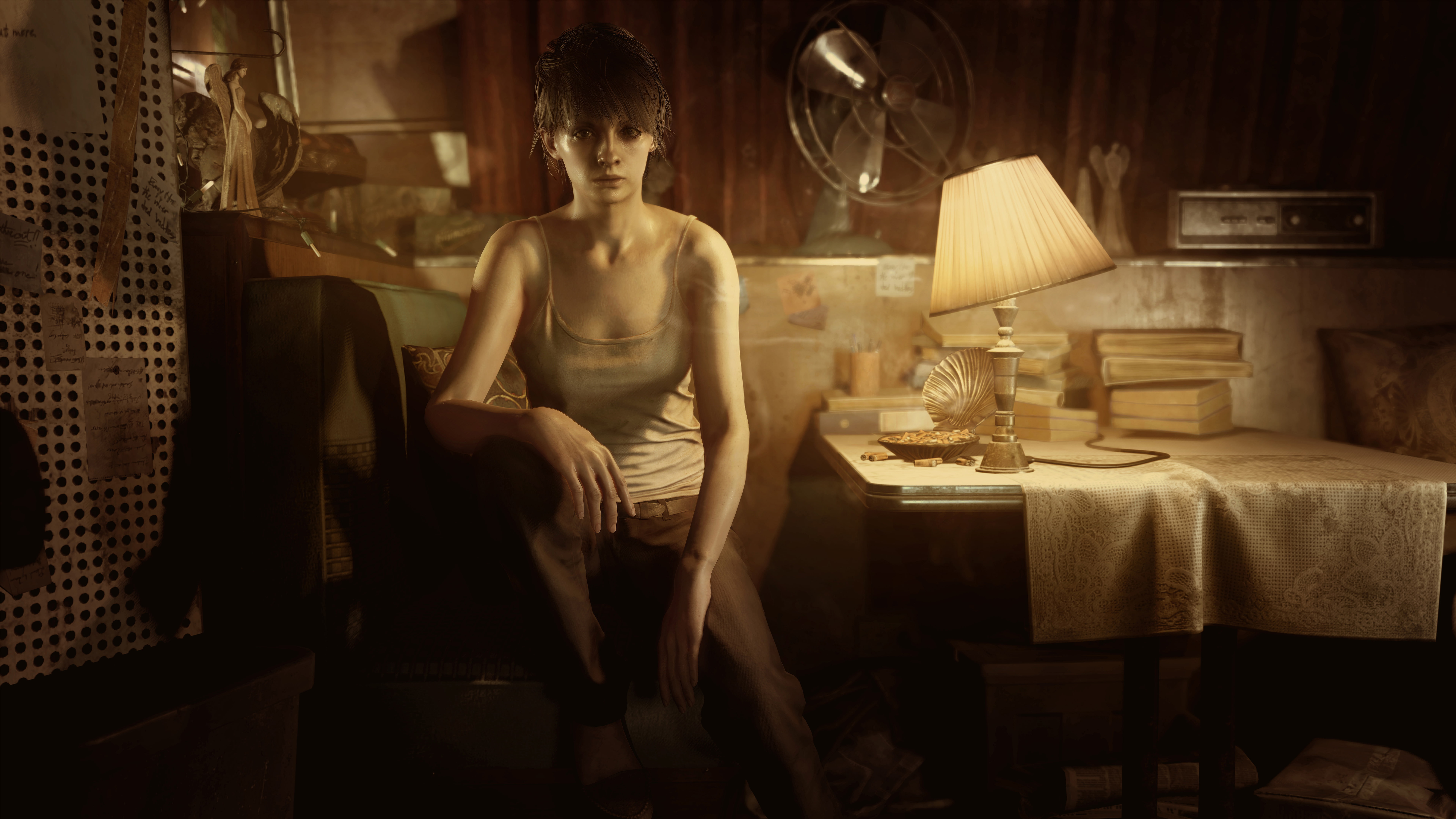 Resident Evil 7 Biohazard Zoe Baker DLC sitting one person 2k 4k 5k 8k