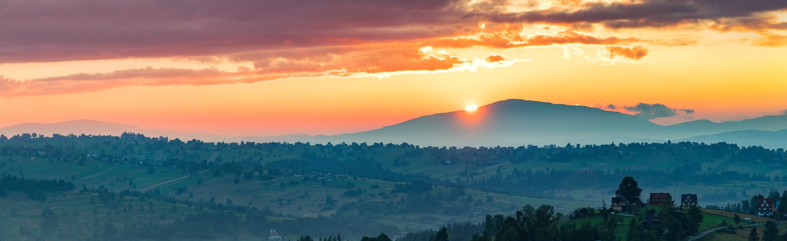 sunset scenery on mountain mountains sundown dusk end evening 2k 4k 5k 8k