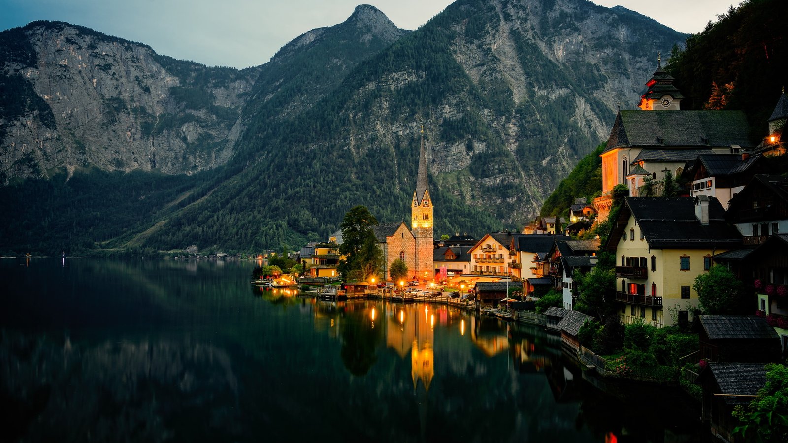 tourist attraction austria salzkammergut europe church 2k 4k