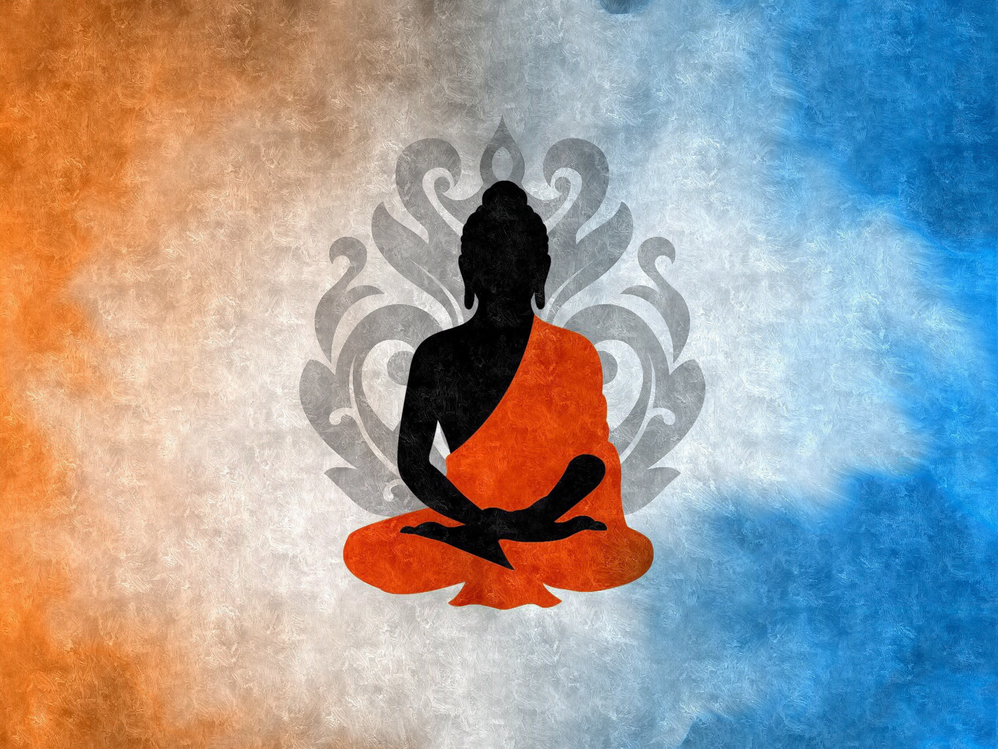 Buddha wallpaper digital art Buddhism silhouette Lotus no people 2k