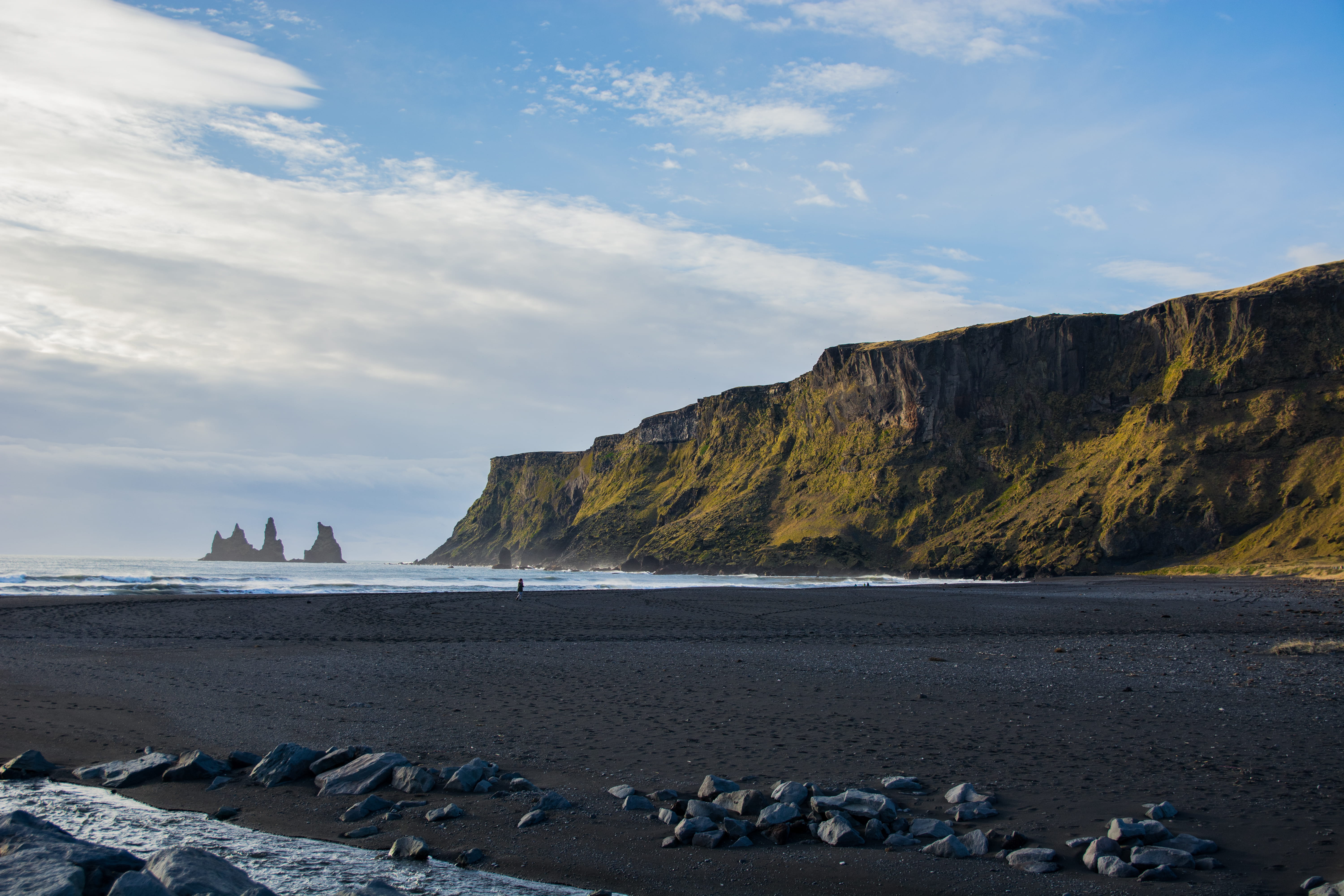 iceland vik black sand beach photography landscape sea 2k 4k 5k
