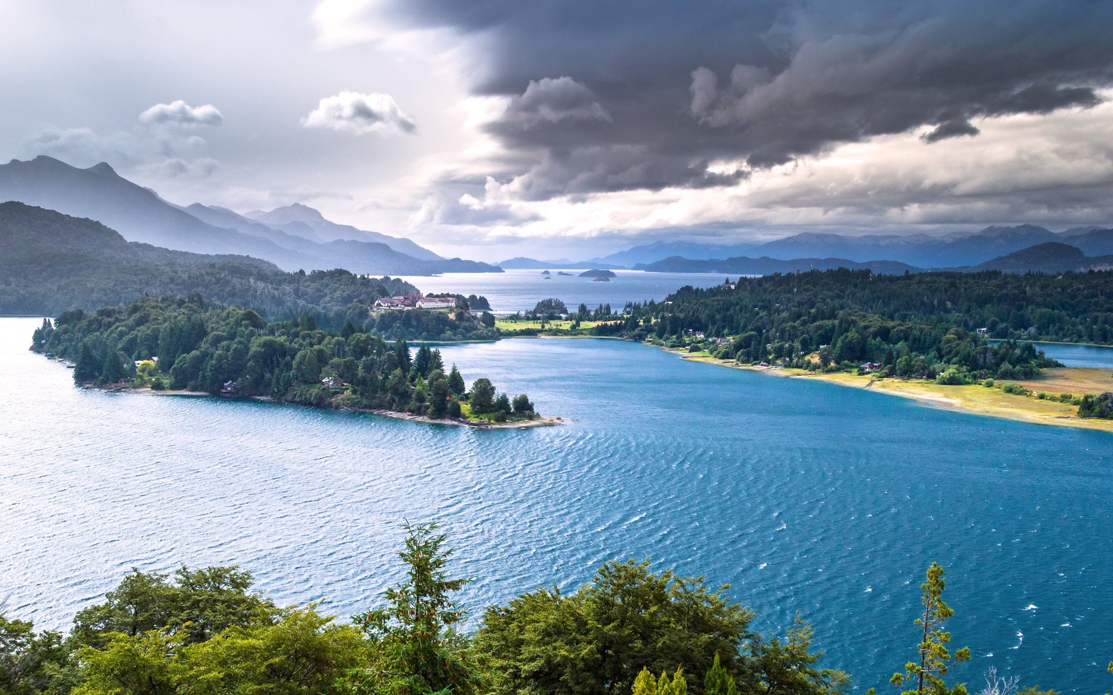 island under nimbus digital wallpaper nature photography landscape 2k 4k